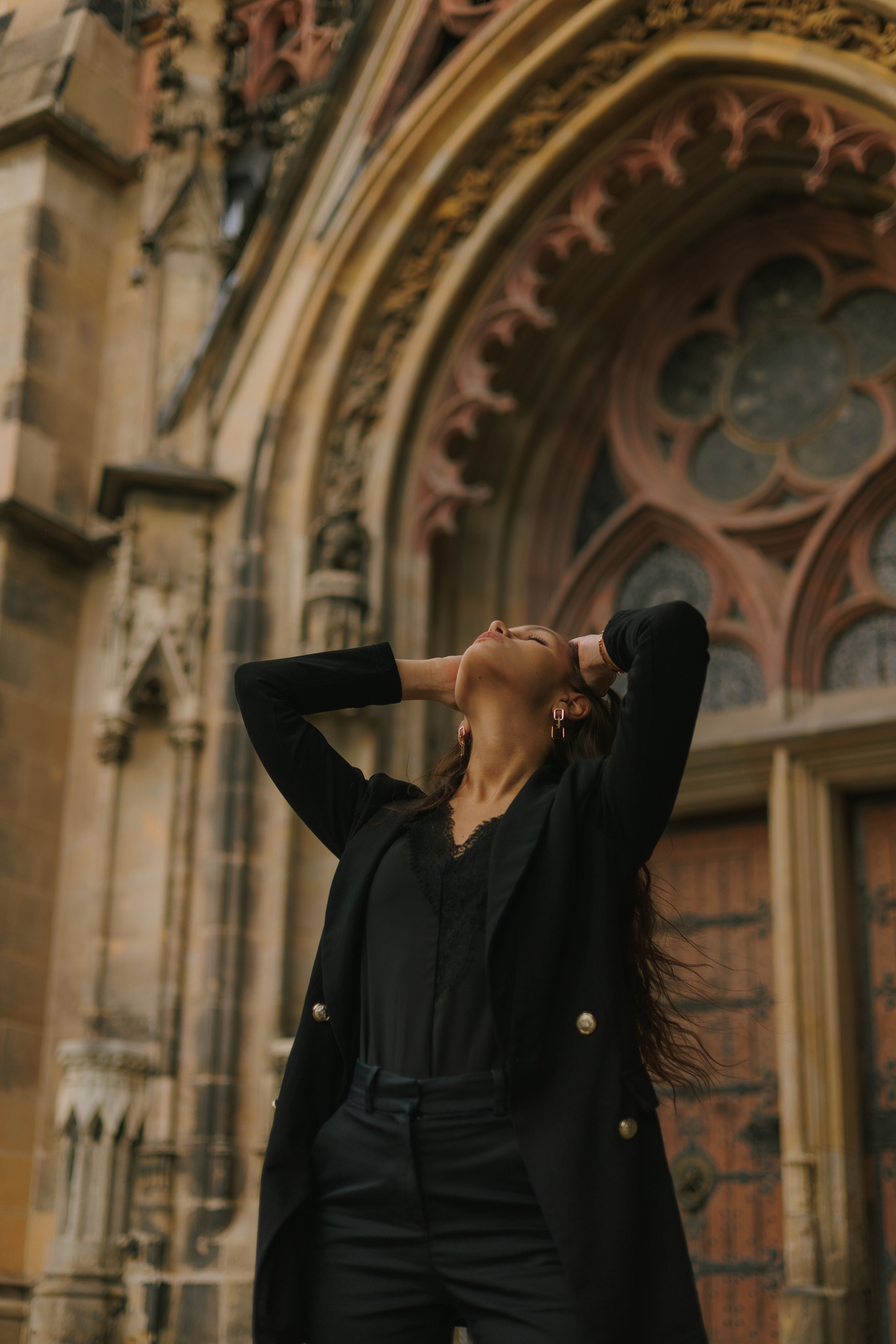 Dark Grace. City Portraits in Black Dress | Elegant, Cinematic. Timeless. Kristina Kozheltsova- Soulful Portrait&Lifestyle&Love Story Photographer in Leipzig, Germany
