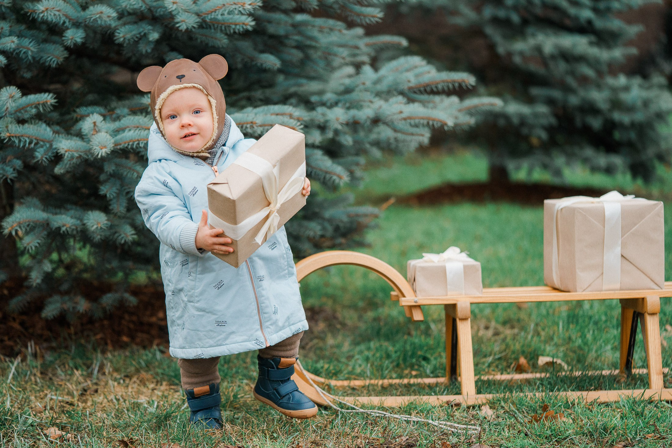 Joulukorttikuvaus miljöössä
