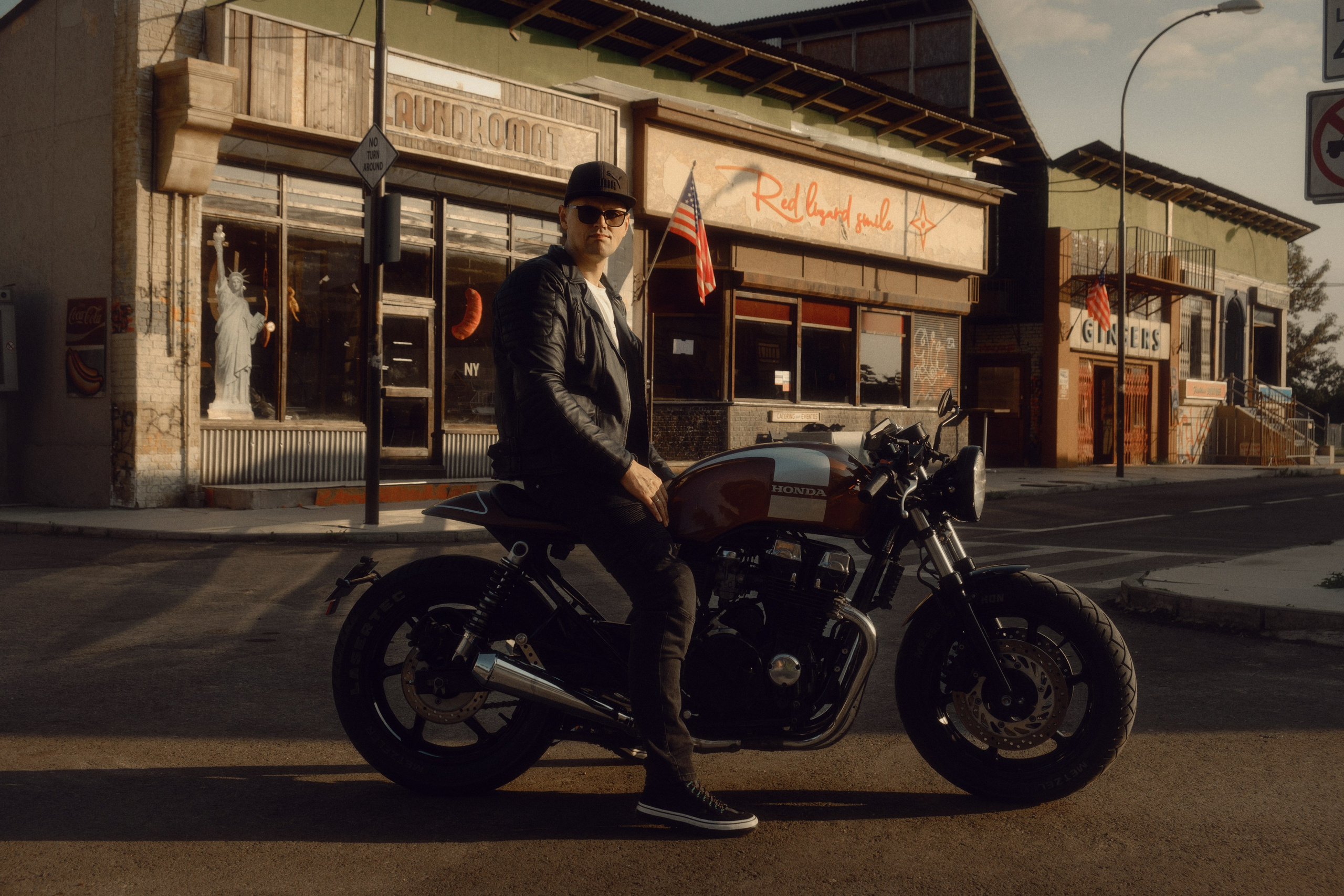 Café Racer Style Photography — Brutal Man & Custom Bike