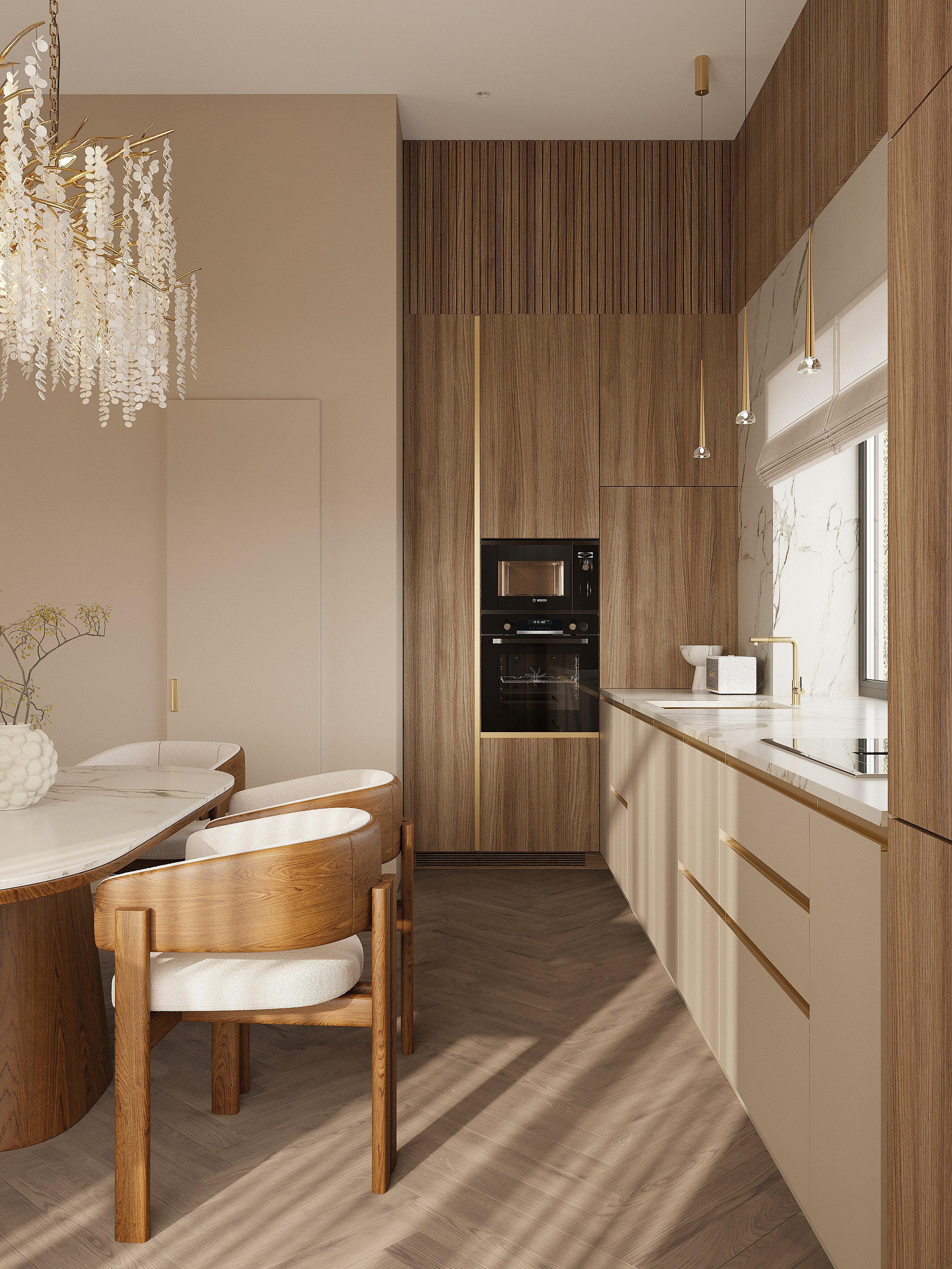 Private House 140 m². Interjera dizaina studija 4 Stūri