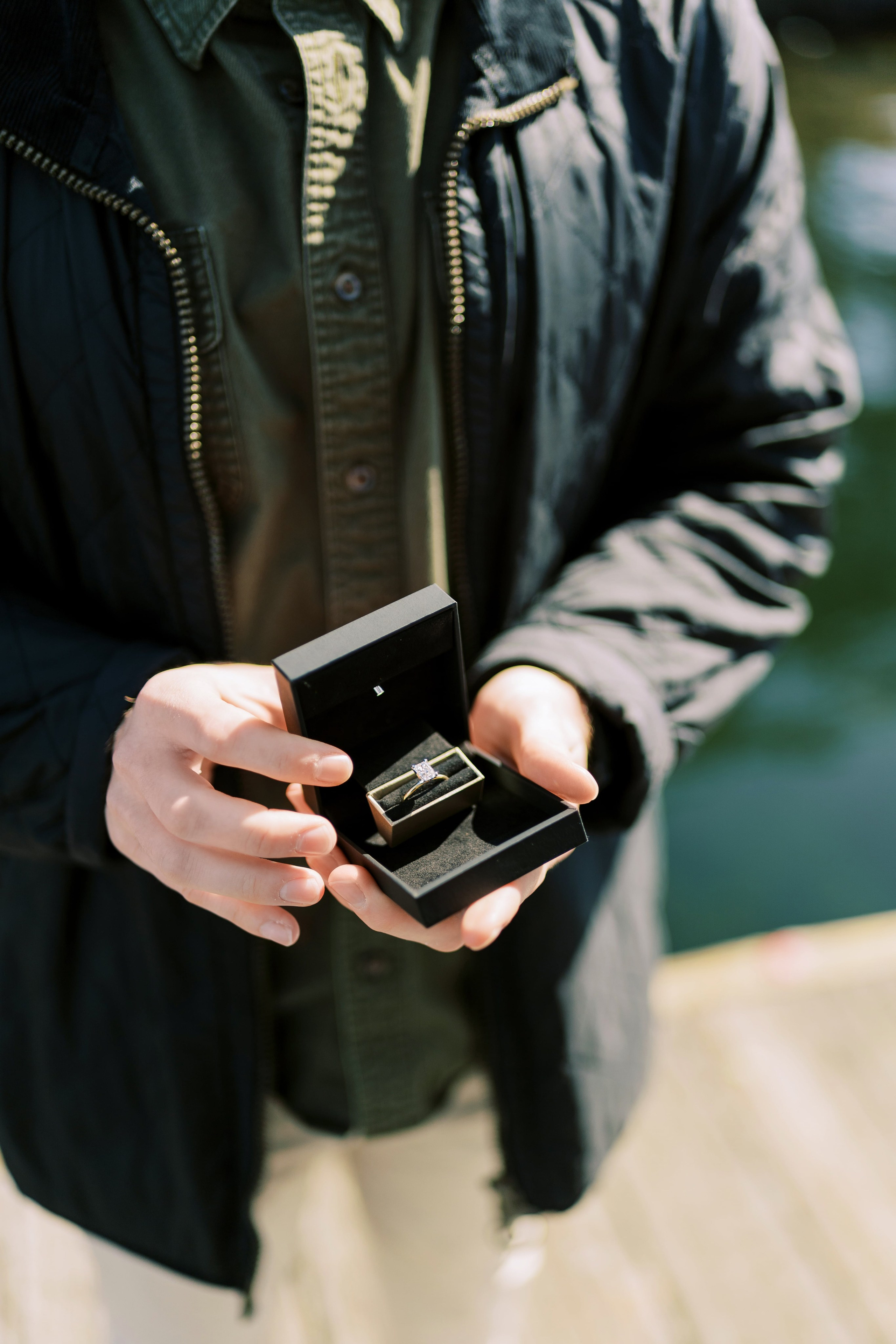 Engagement photo shoot Jake & Caroline / May 2024. Marina Park|Kirkland, WA. EVAN ARISTOV WEDDING PHOTOGRAPHY — Seattle Wedding Photographer