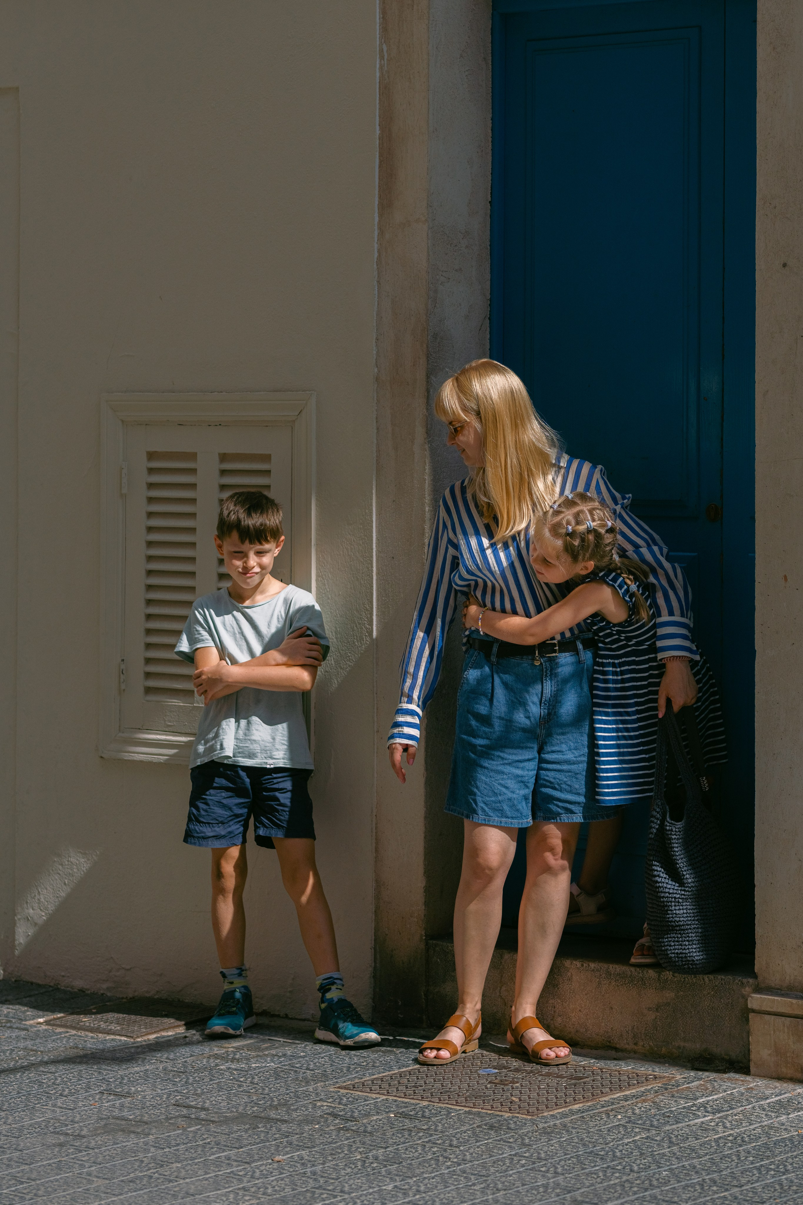 Walking on the street. Photographer in Mallorca