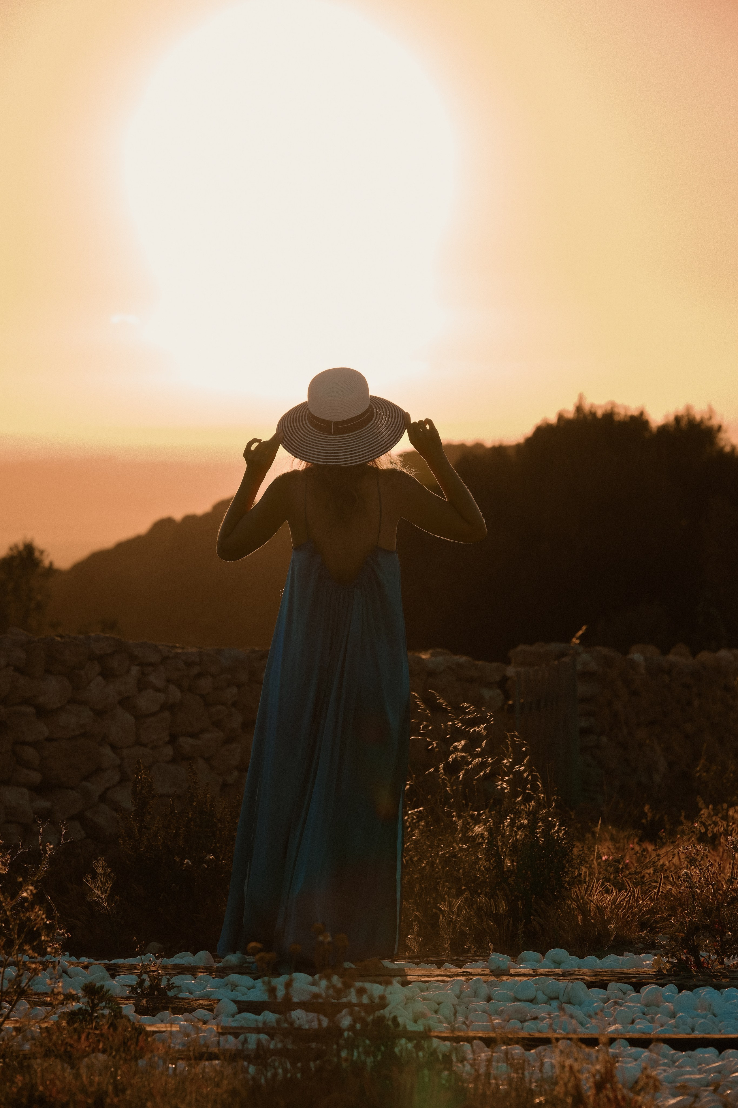 Marianna and the warm sunset