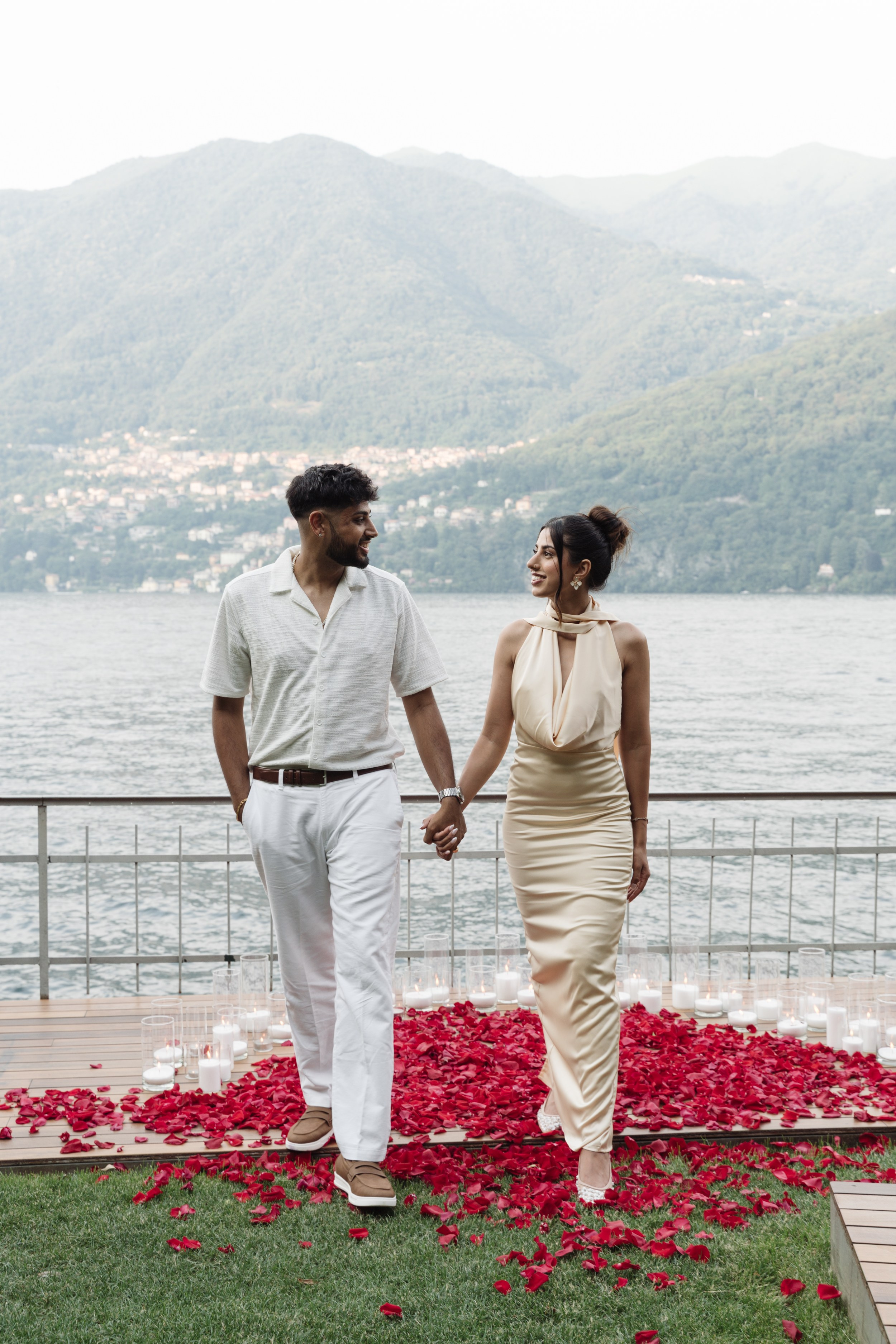 Lake Como Romantic Proposal. Lake Como Proposal Photographer | Surprise Proposals & Engagements
