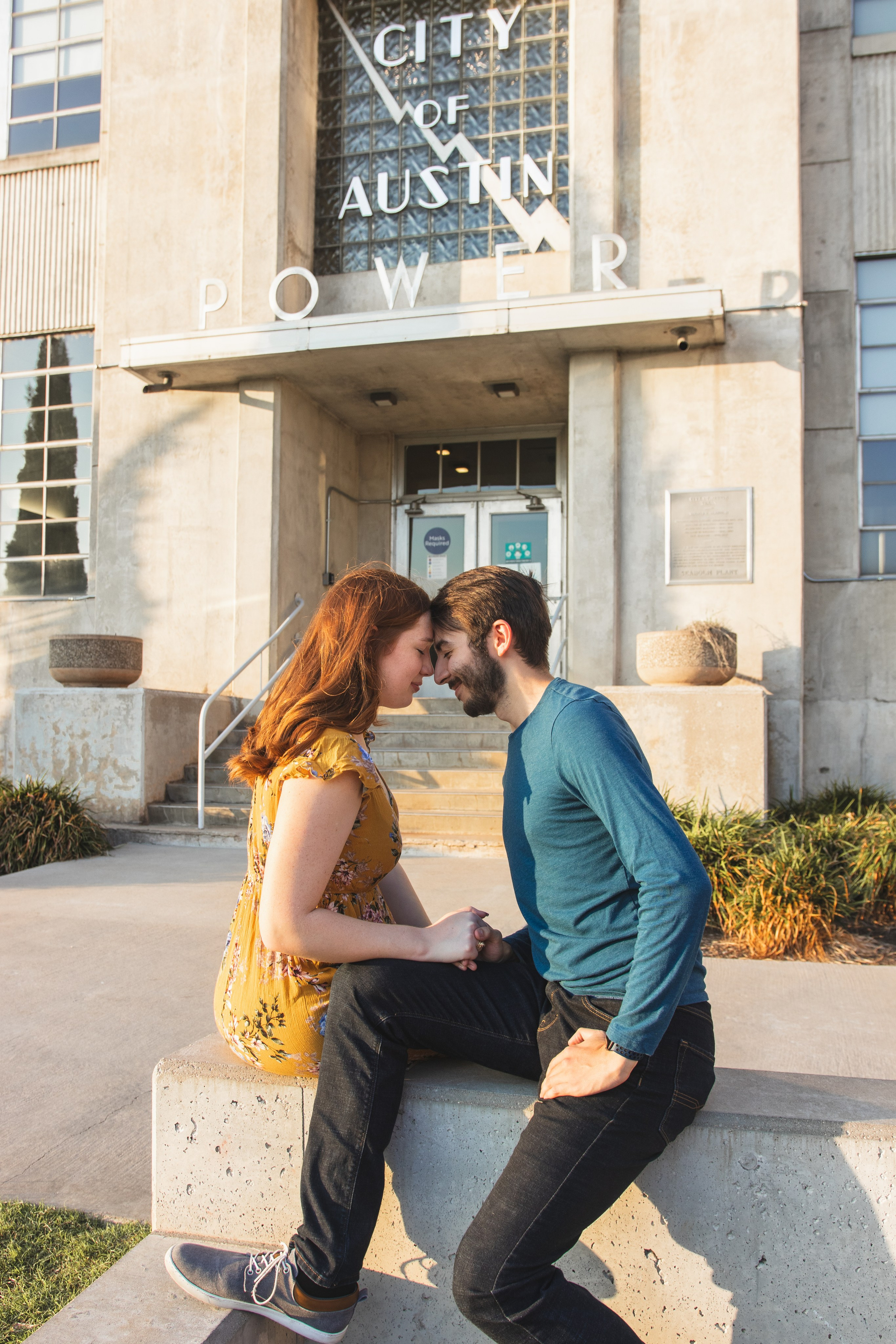Kevin and Kristen’s photoshoot at Seaholm in Austin 