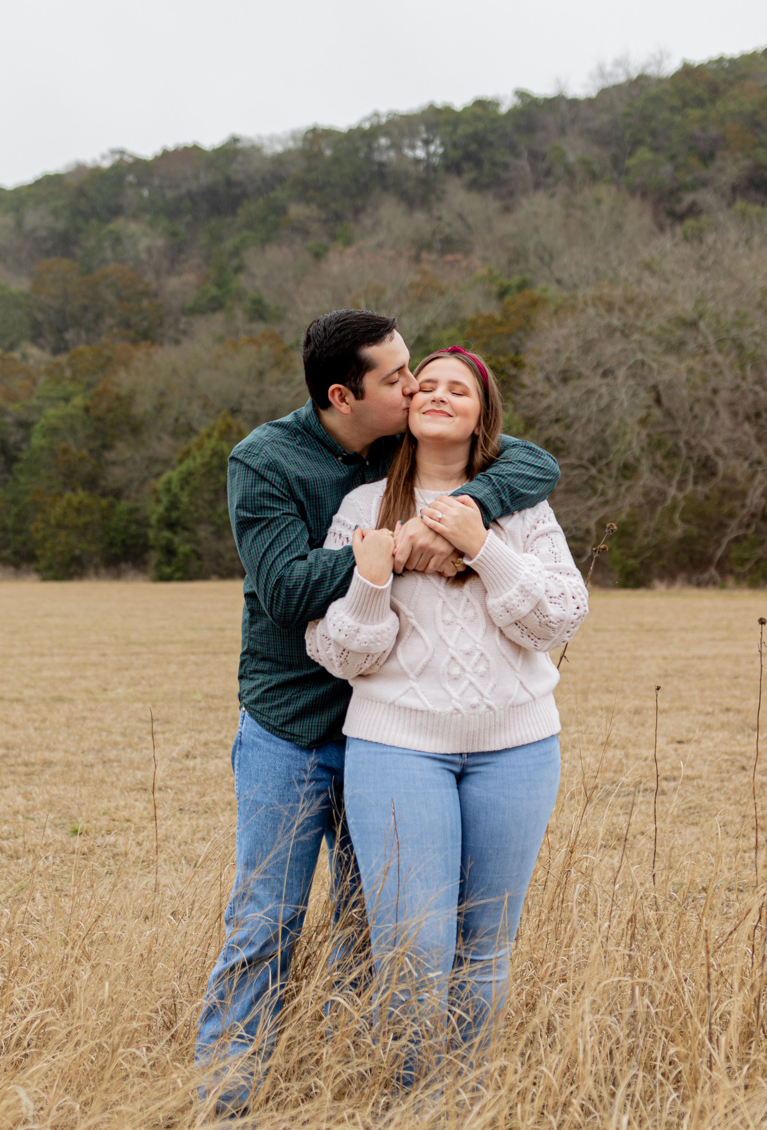 Haley and Aaron’s engagement photoshoot at Garey Park in Austin