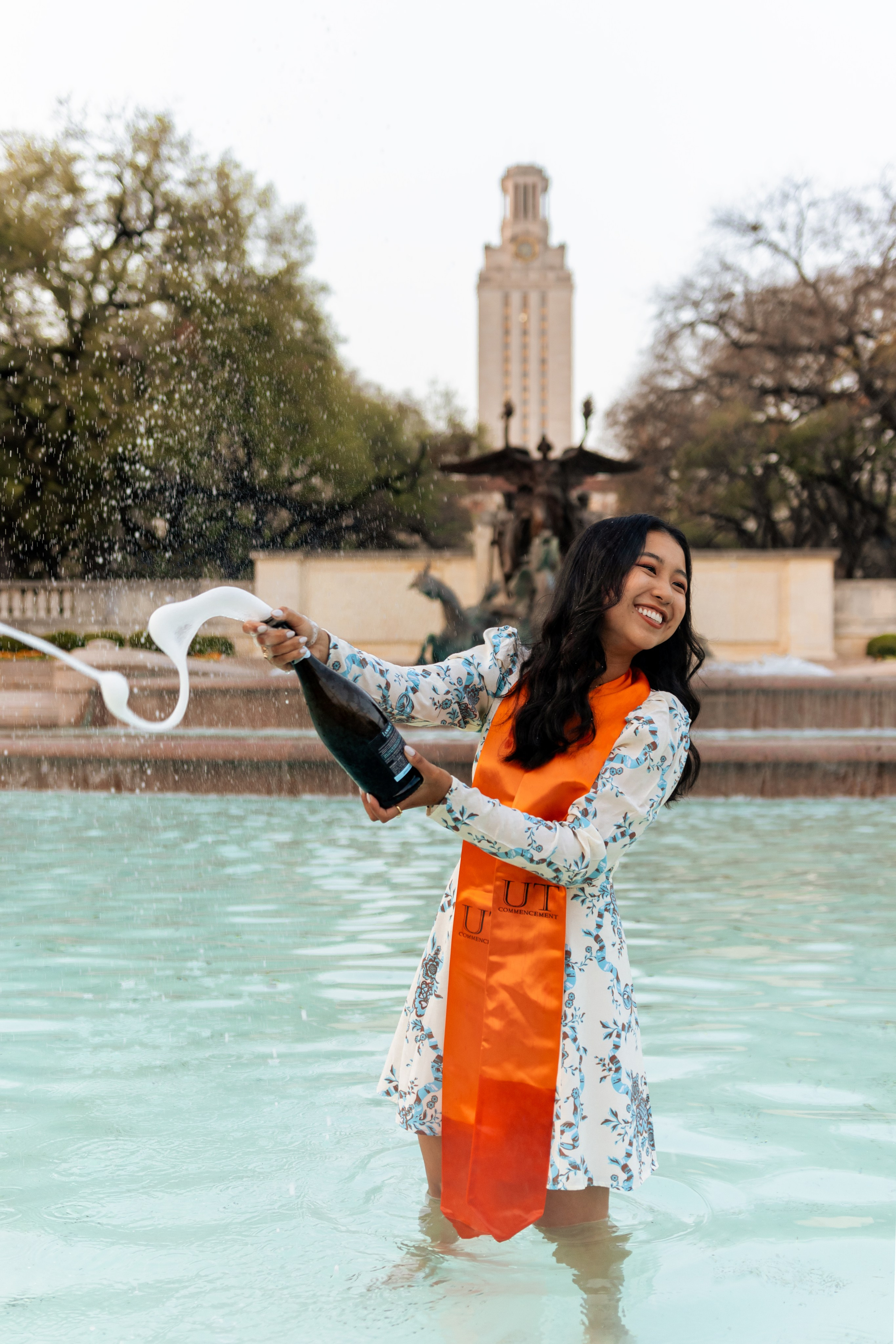 Chanmye’s senior photoshoot at the University of Texas in Austin