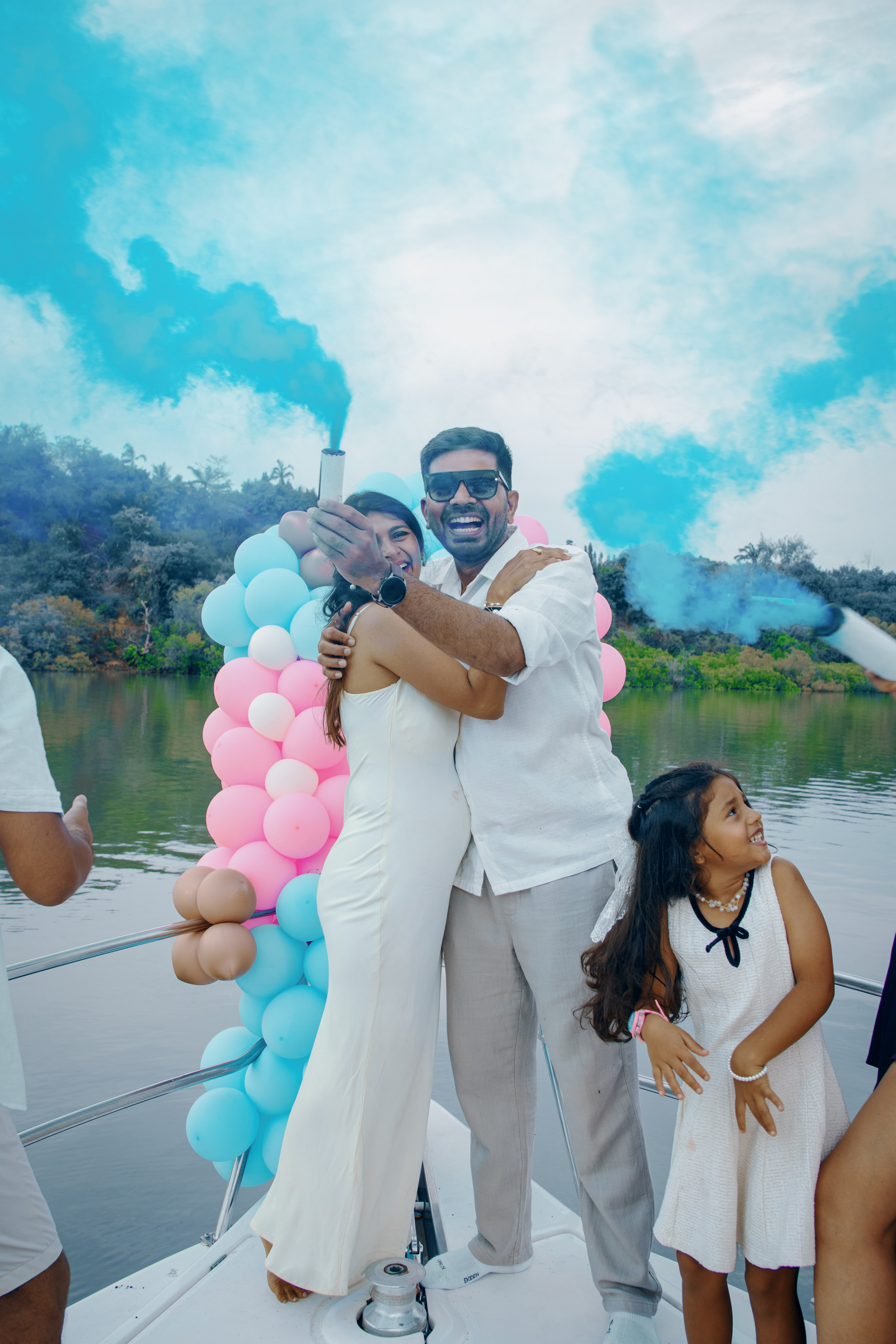 Gender Reveal Yacht Shoot. A creative consultant based in Mombasa, Kenya