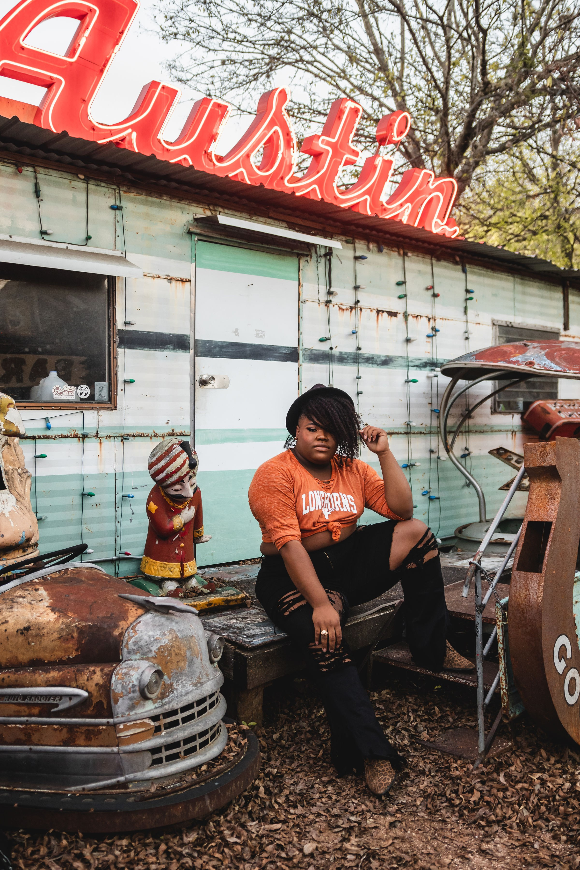 Tyler's senior photoshoot in Downtown Austin
