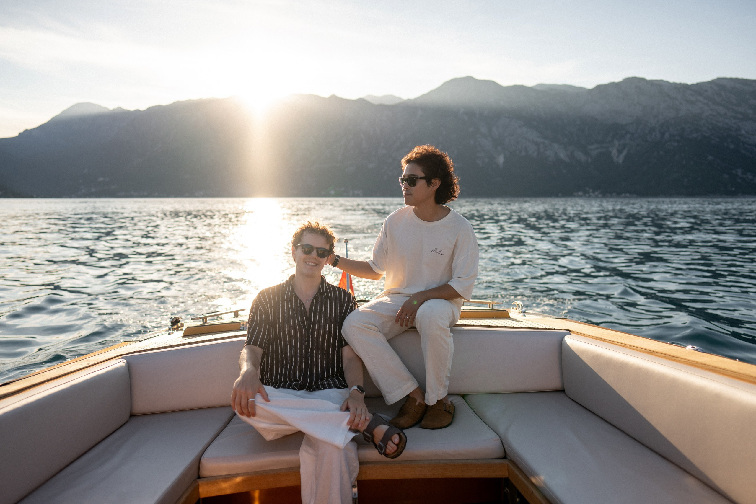 Perast Boat Proposal. Trouwfotograaf & videograaf in Montenegro | Maria & Vasilii