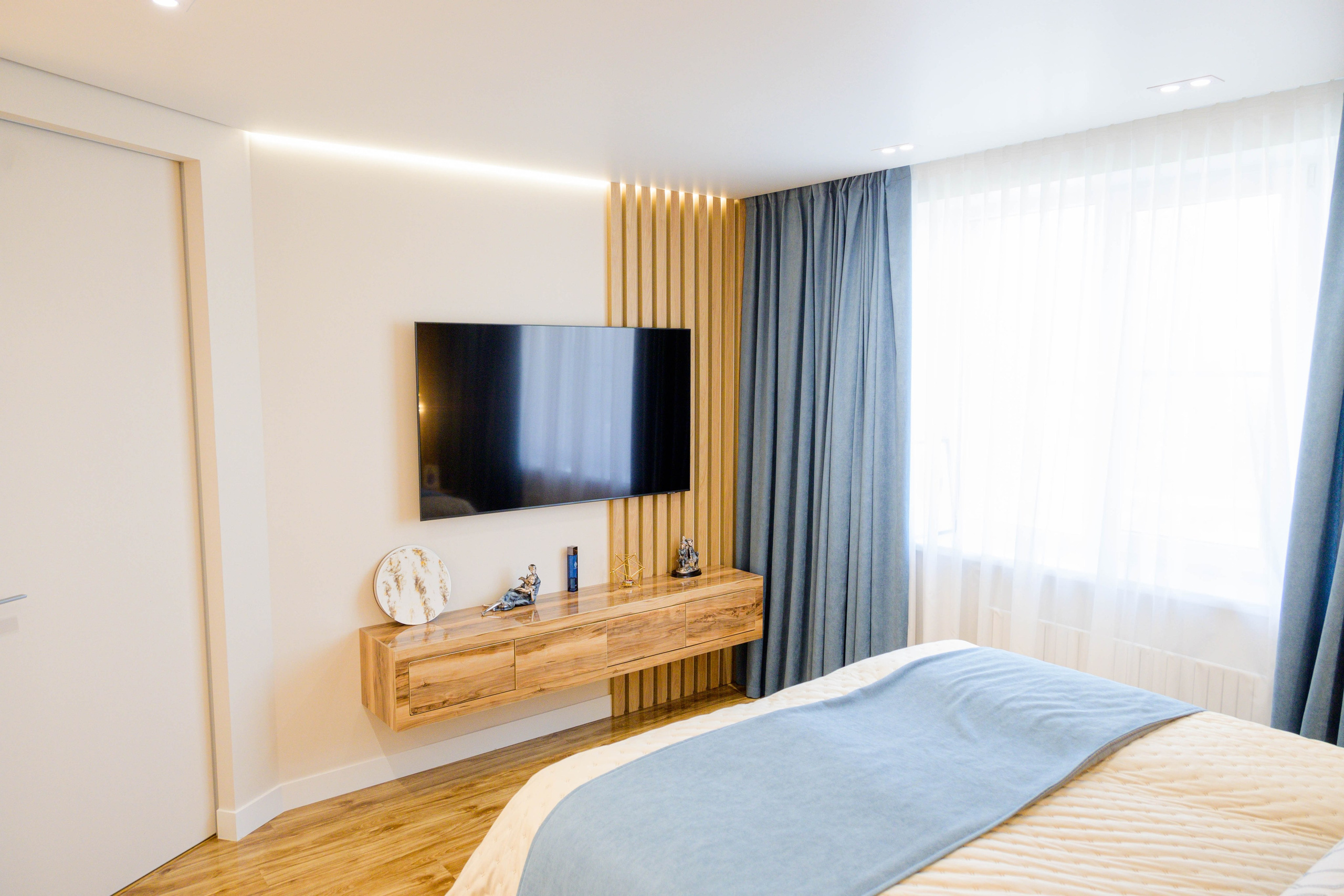 The apartment is in a modern style. Fotograf Dmitrii Donets