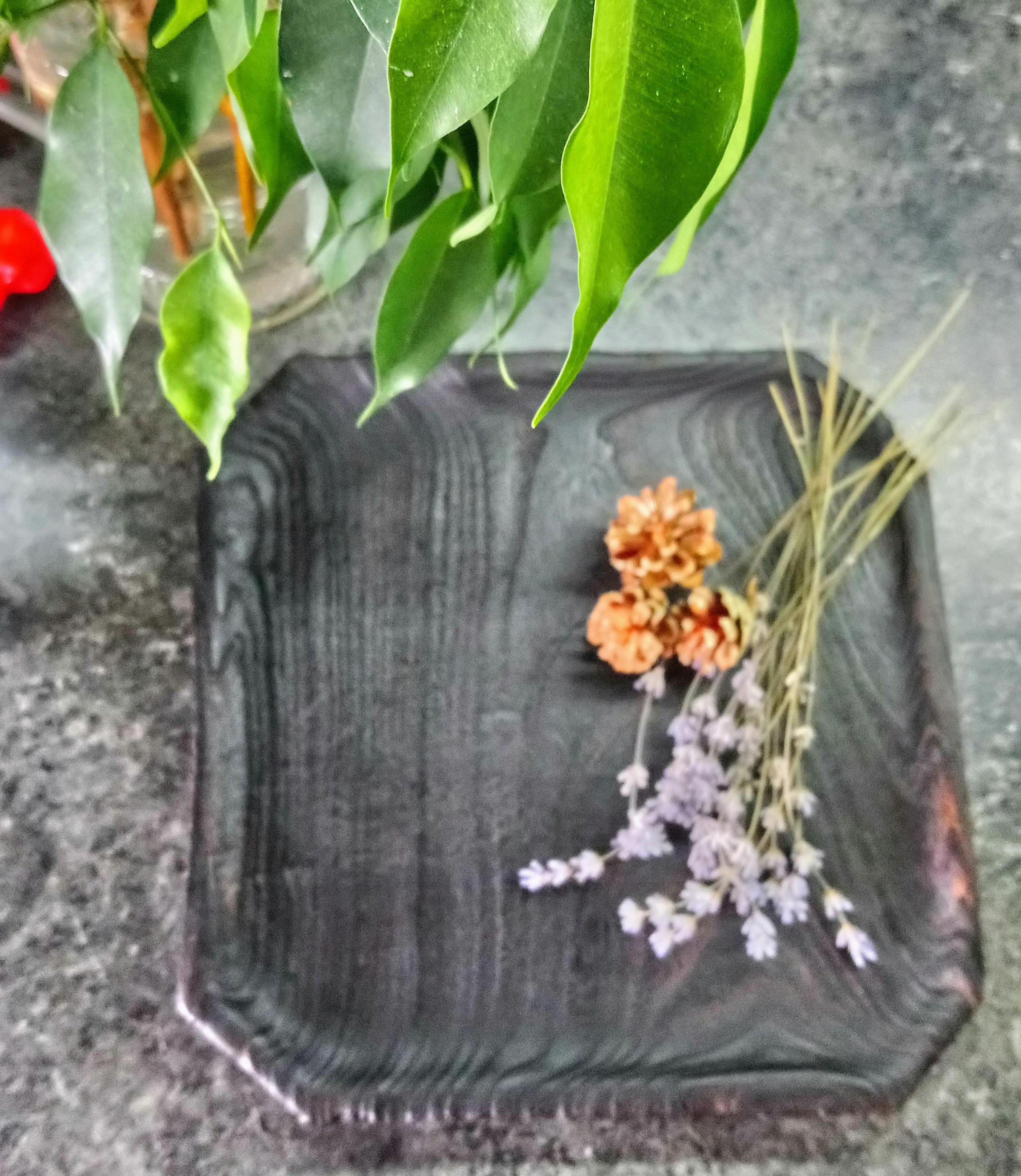 Деревянная квадратная тарелка. Архитектор, дизайнер интерьера, декоратор