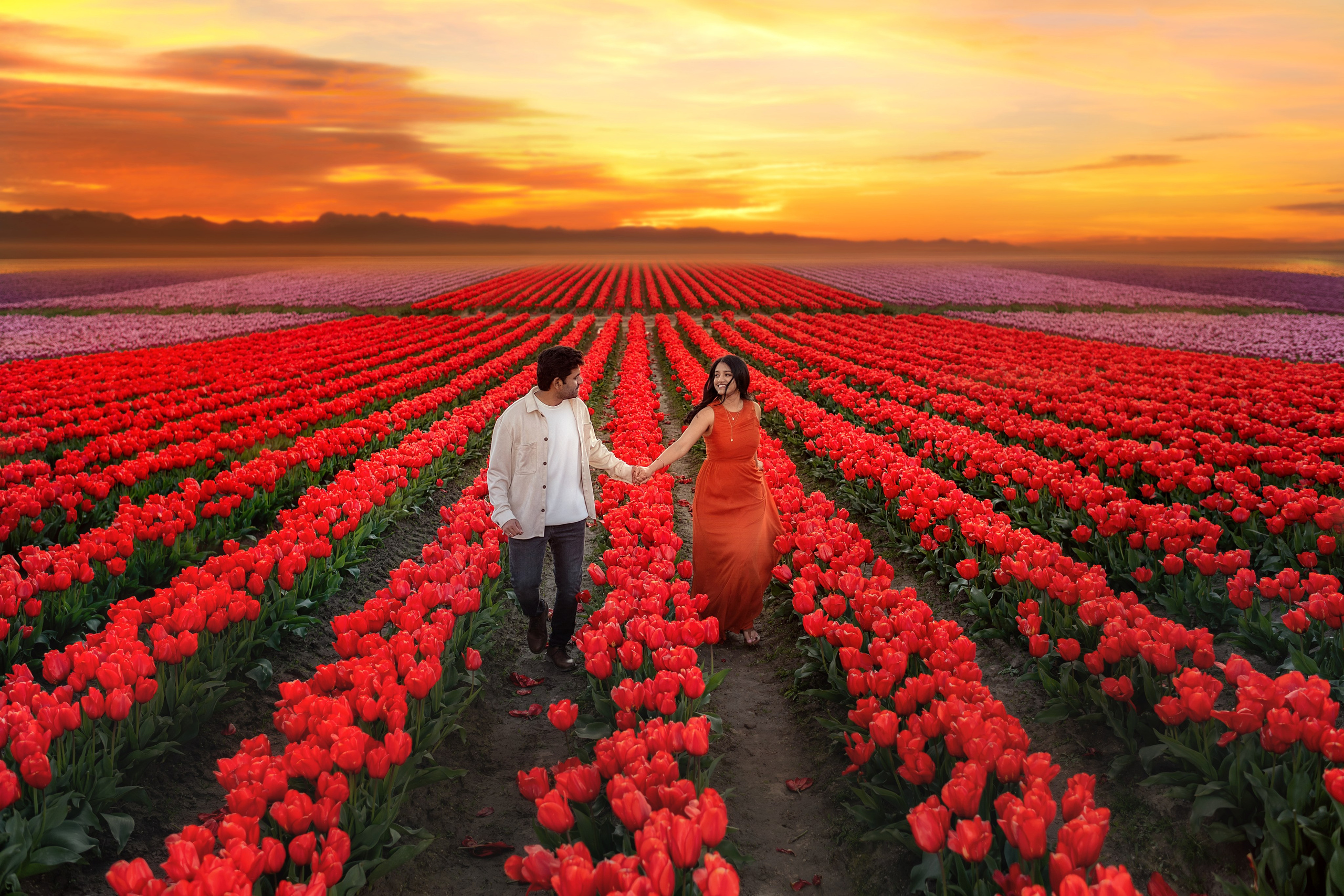 Lohita with her husband. Wedding & family photography in Seattle area. Helen Michelle photographer