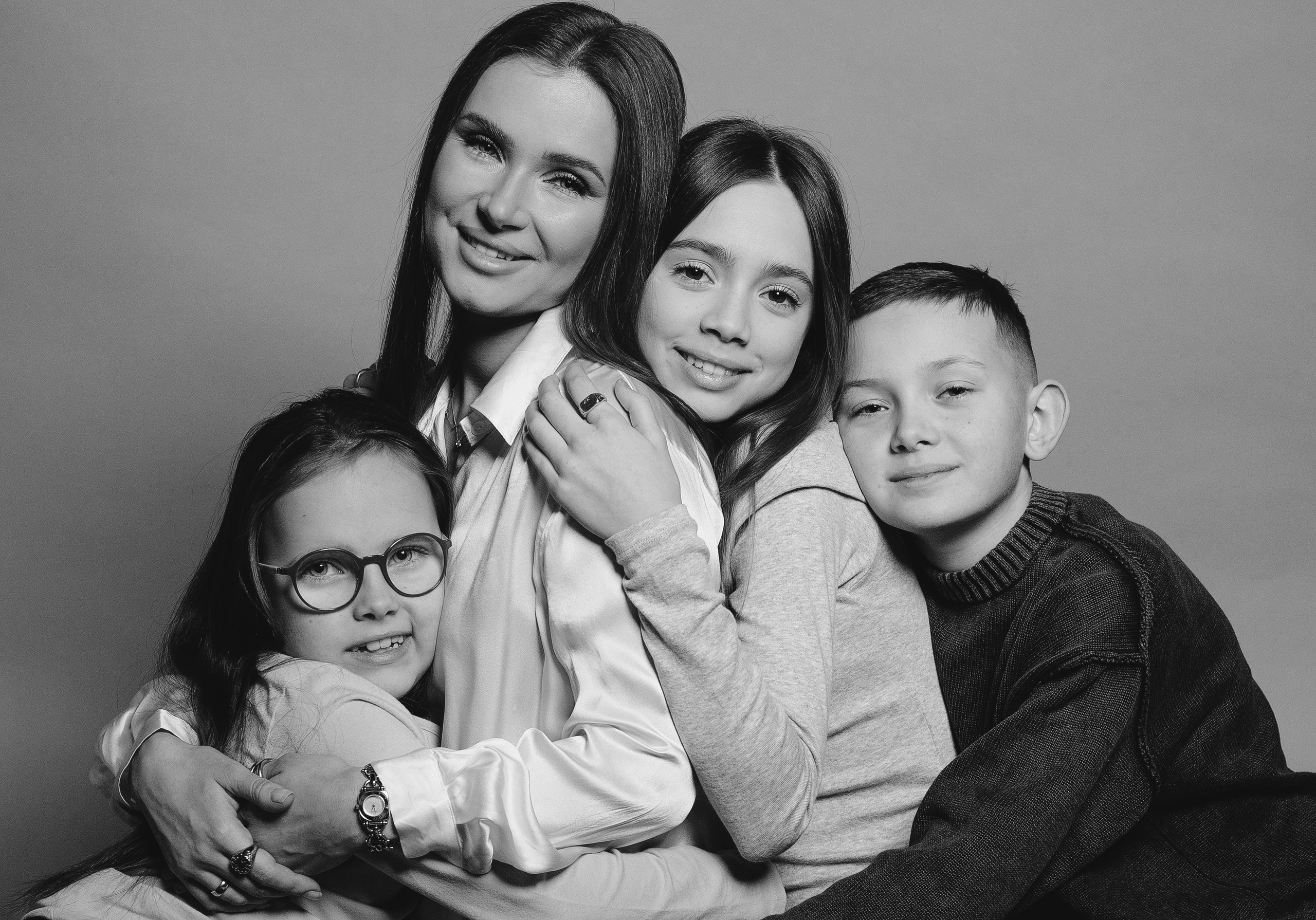 Семейная в студии: Карина и Рома. Фотограф Ксения Русецкая