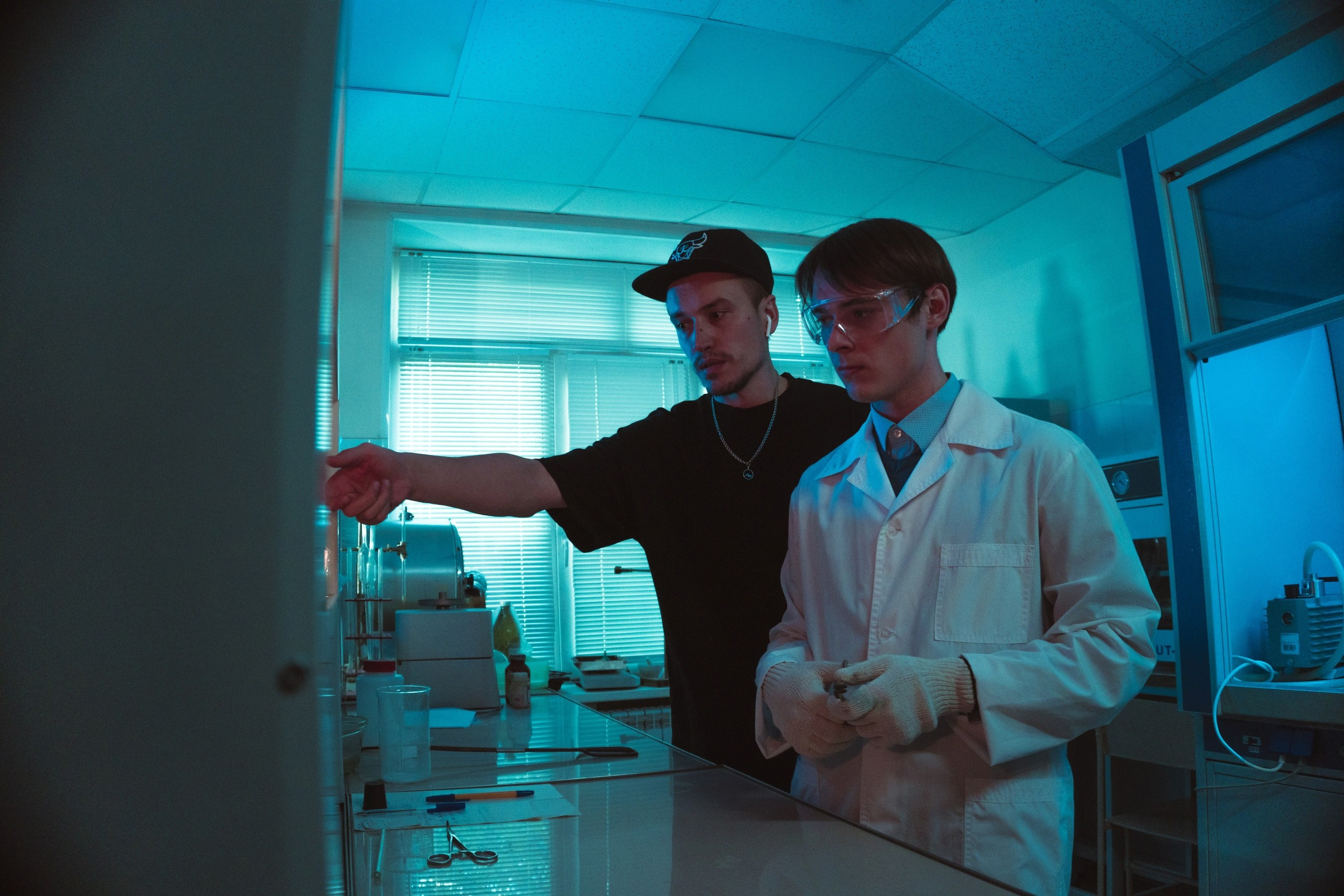 Backstage of the shooting of a advertising video