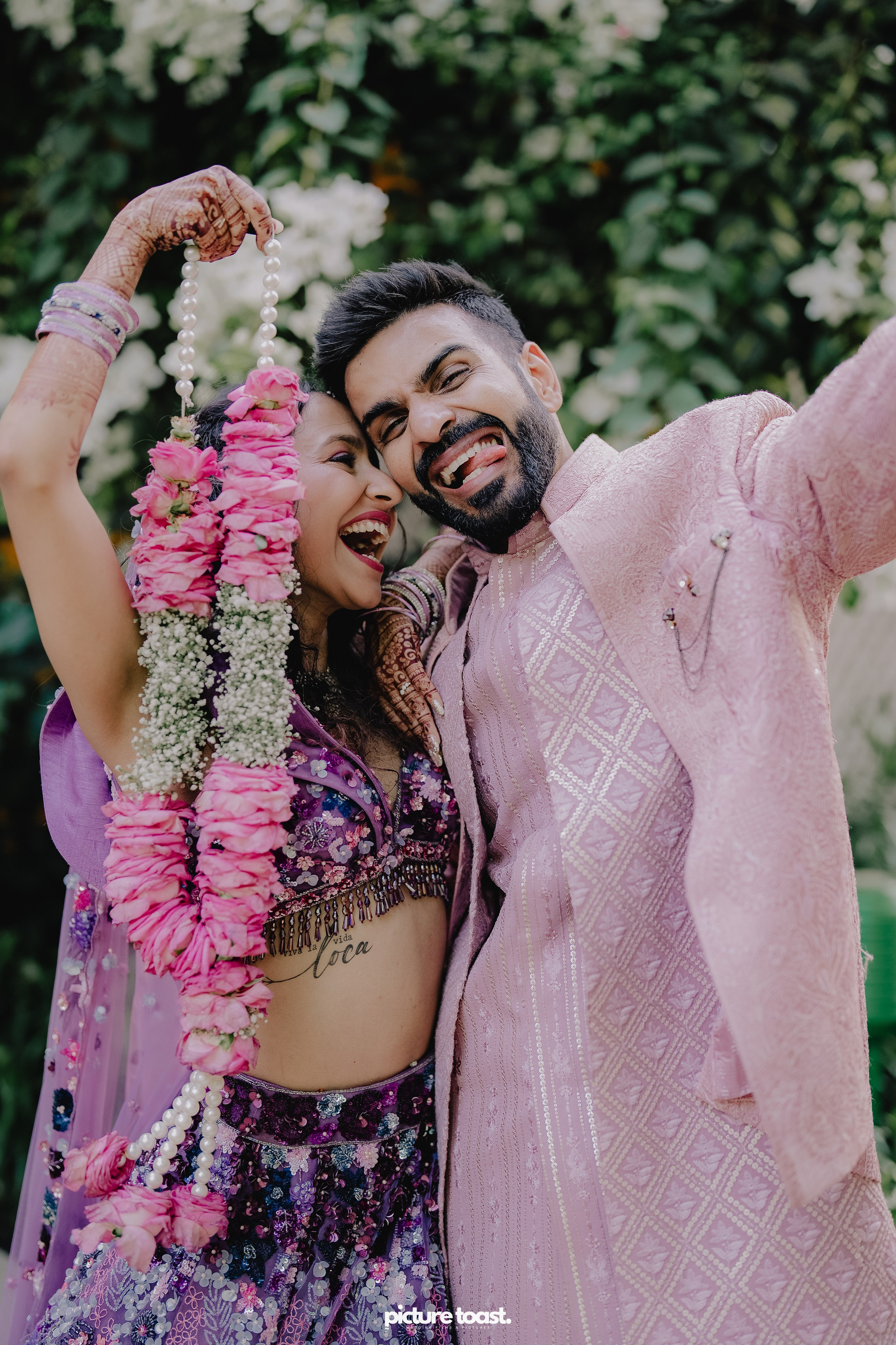 Varamala Ft. Barbie & Aneesh. Fine art Wedding Photographers in India & Canada