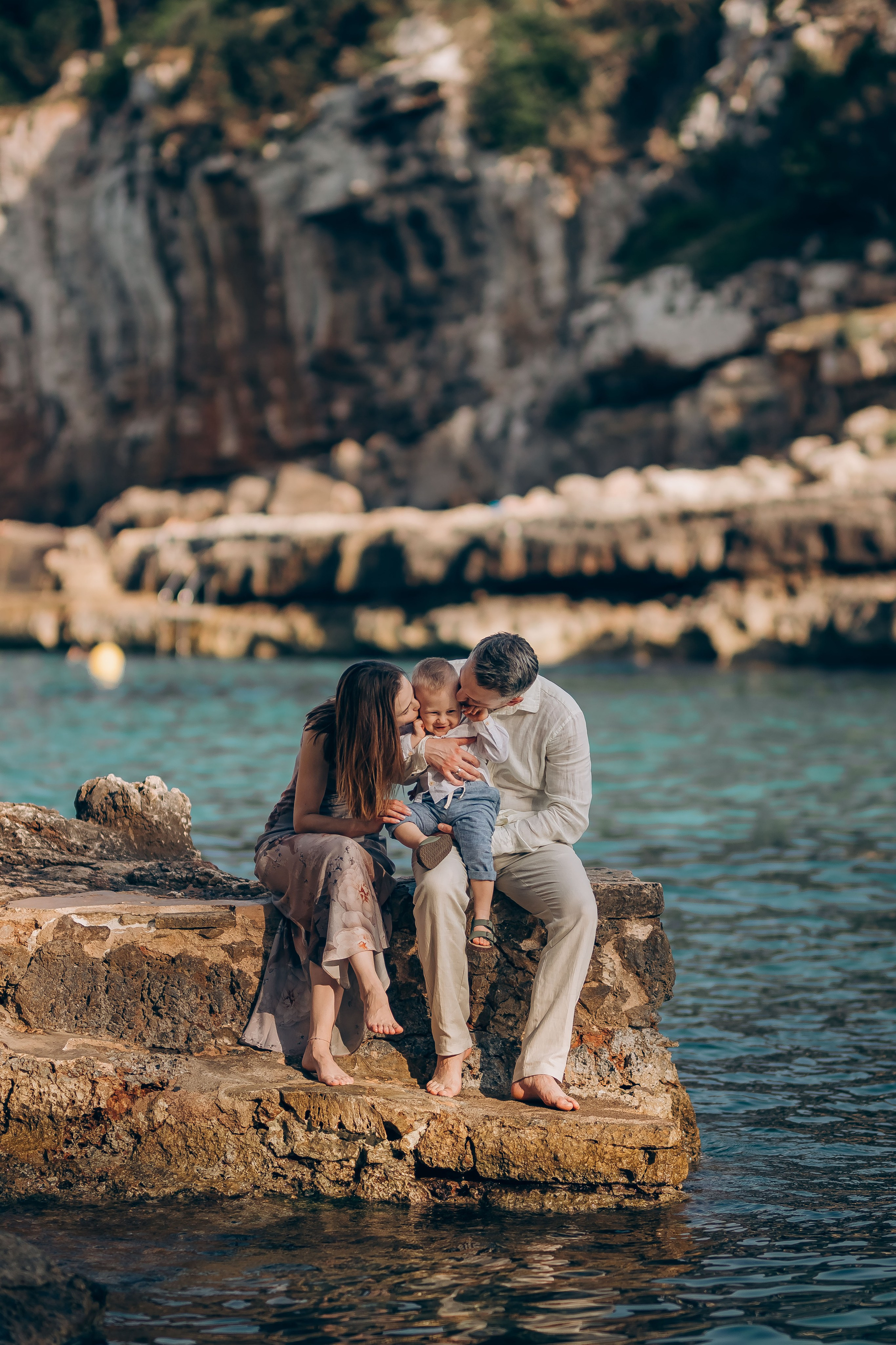 On the shore. Фотограф у Пальма де Майорка