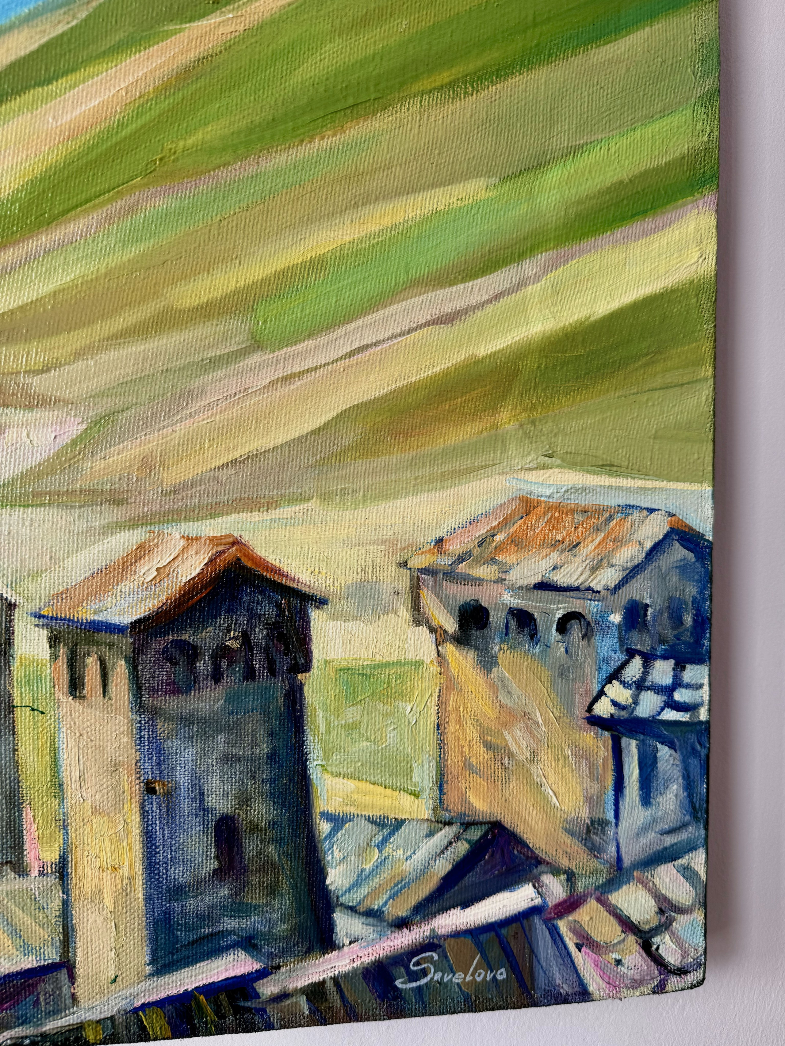 «Svan towers at Svaneti». Художник живописец Савелова Ольга