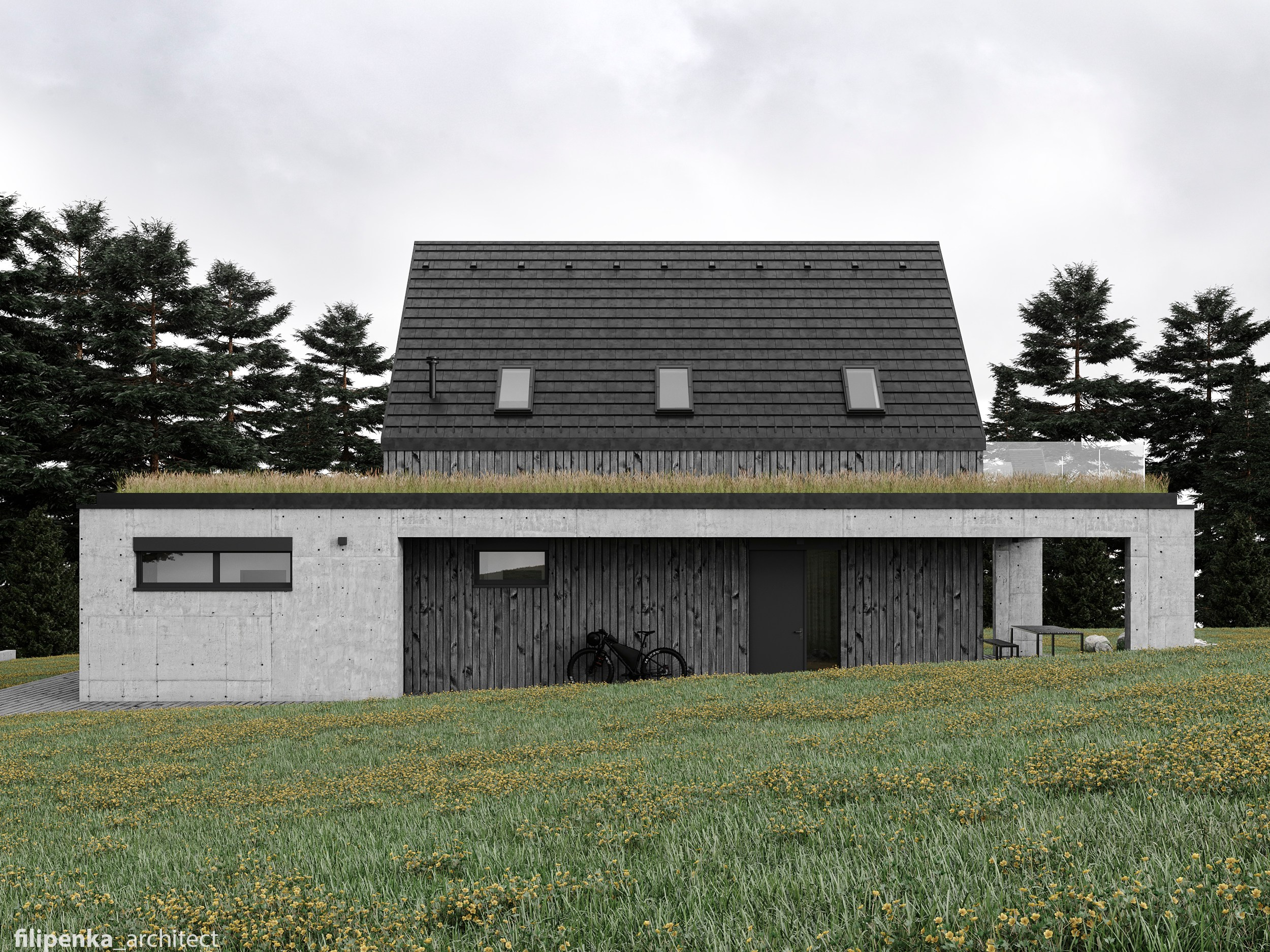 Rekreační chata — Hříměždice. Filipenka architects