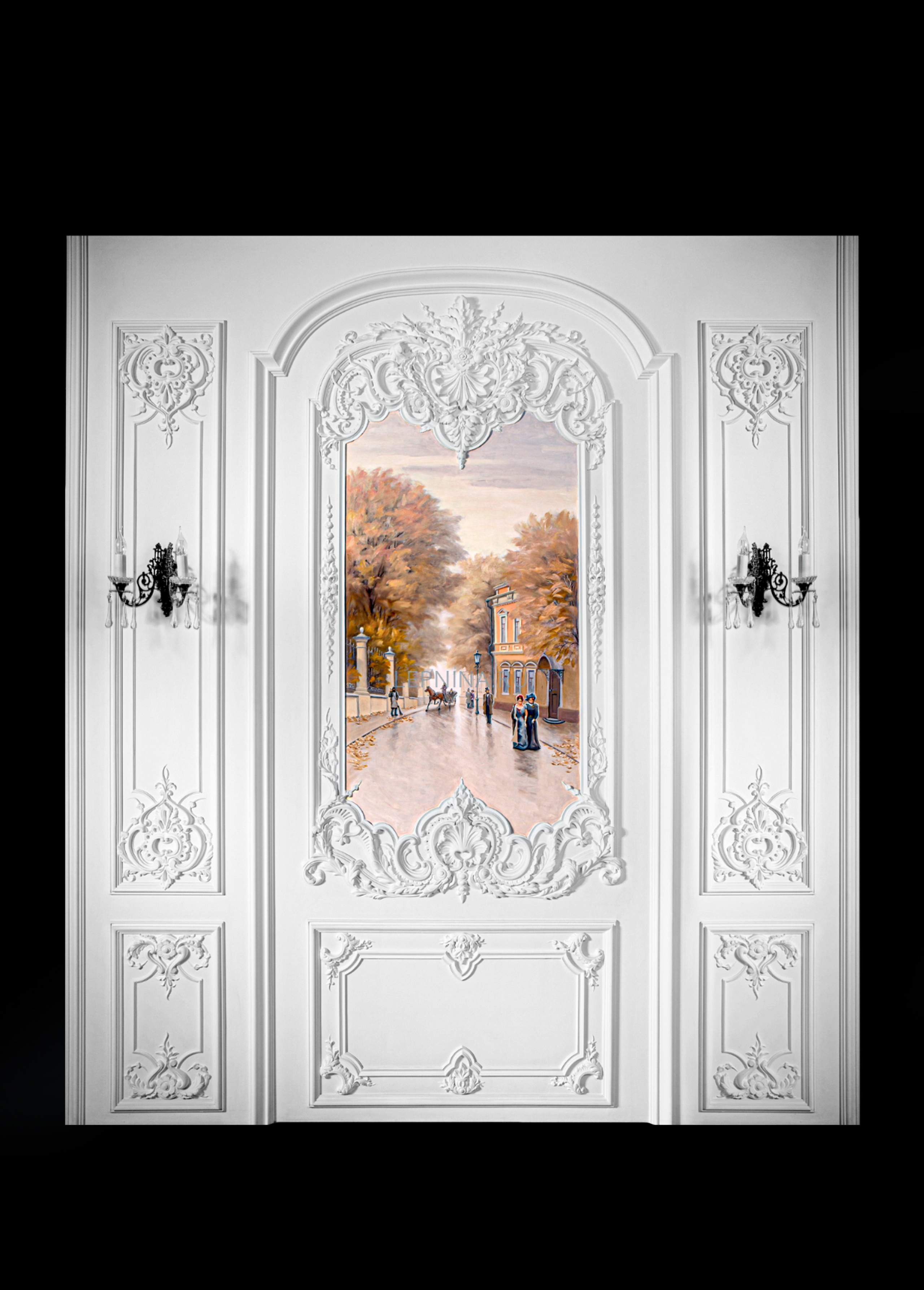 Corners. Plaster molding