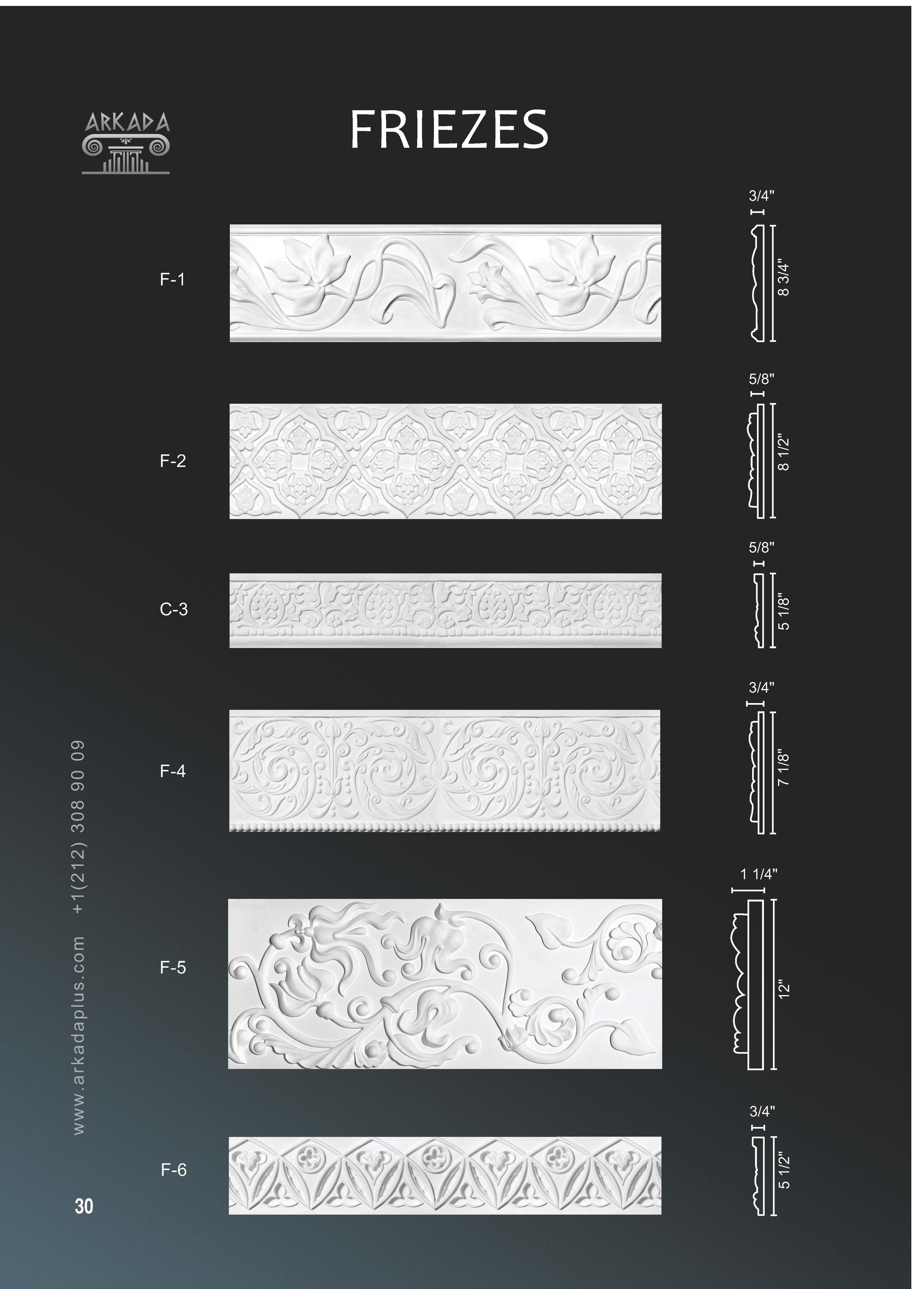 Catalog pages. Plaster molding