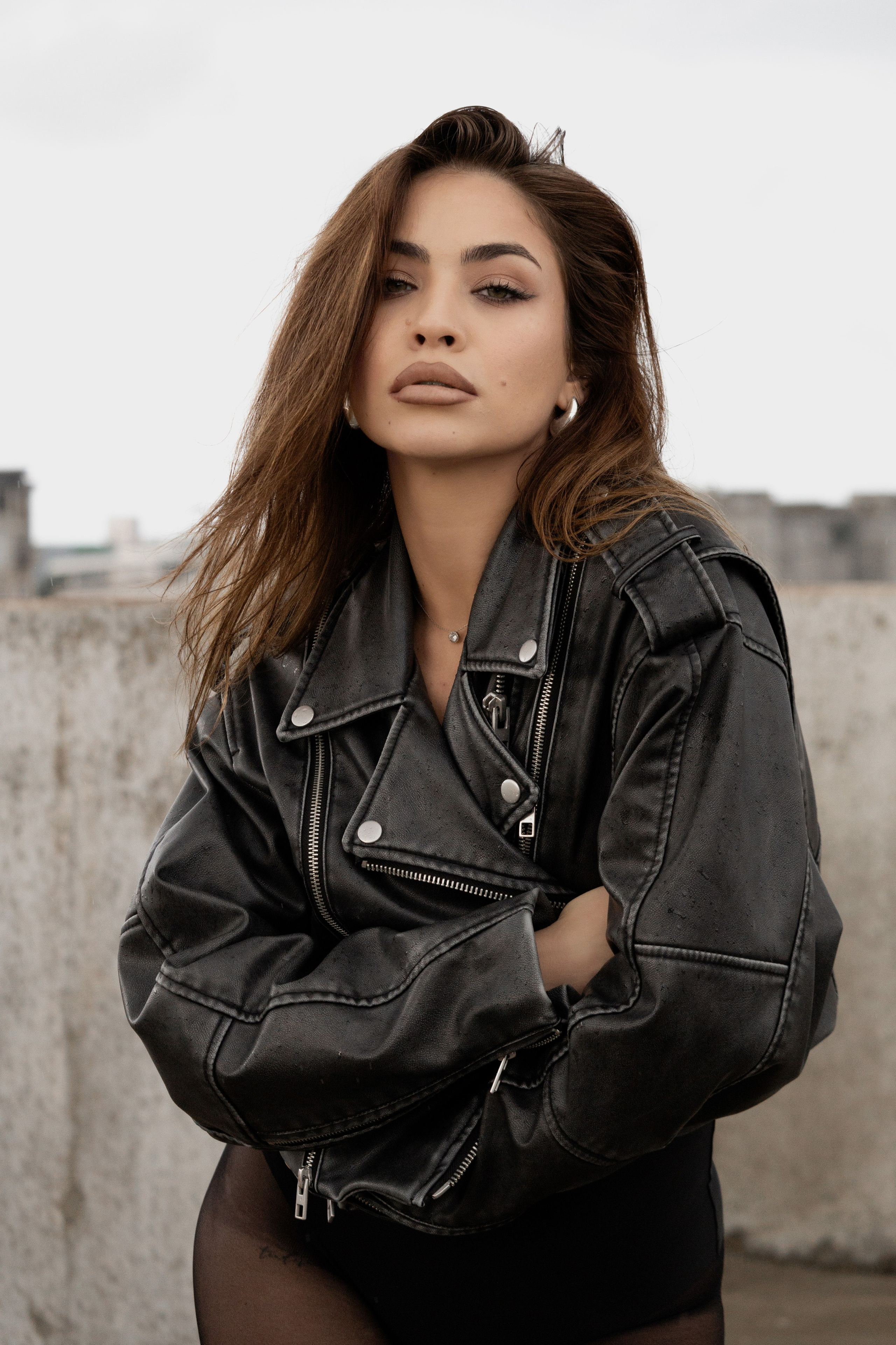 Съёмка на крыше | Городской стиль и свобода. Бренд & Женский фотограф в Таллинне / Фотограф Таллинн