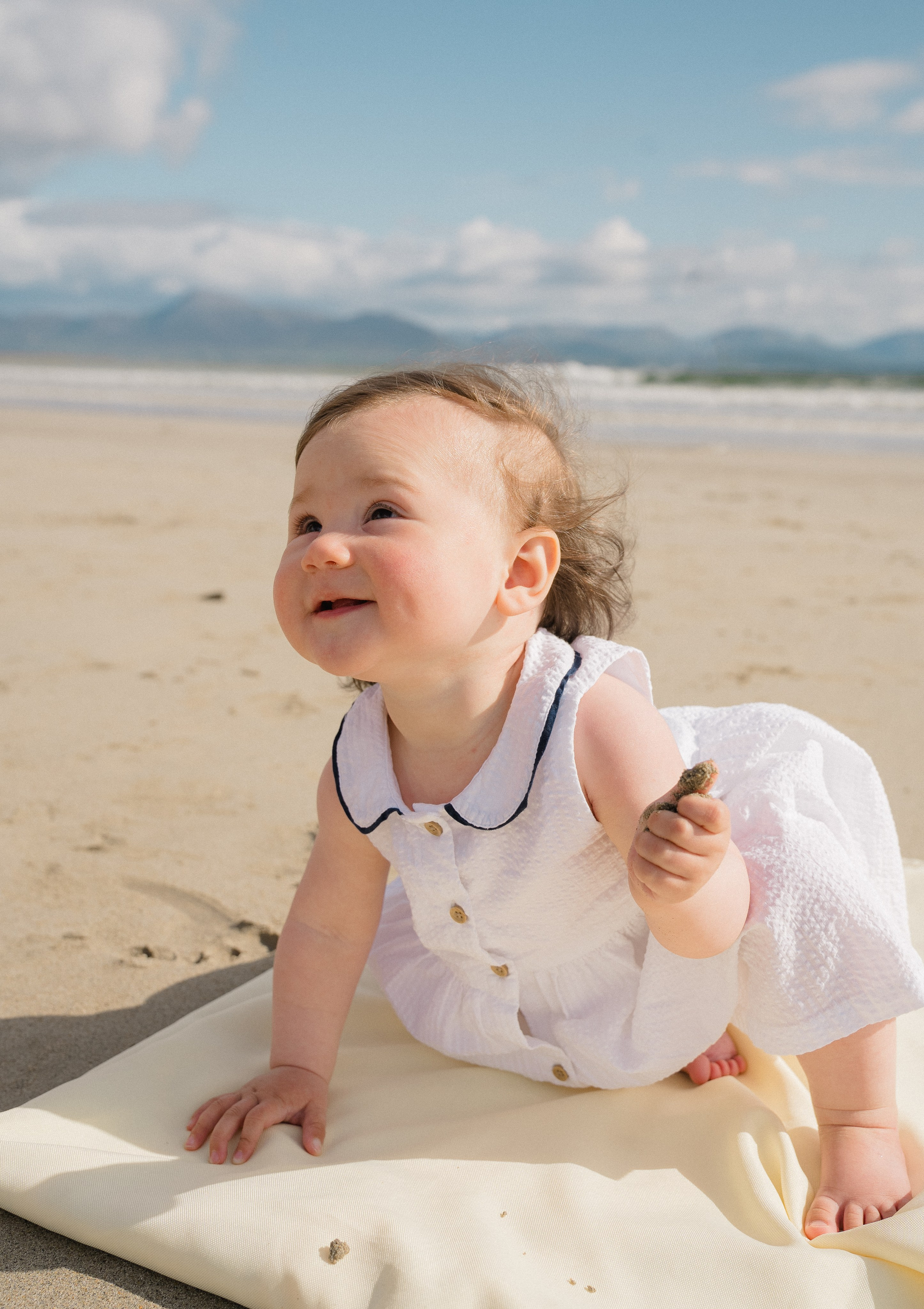 Darya and Mia at the ocean. Wedding and family photographer Ireland
