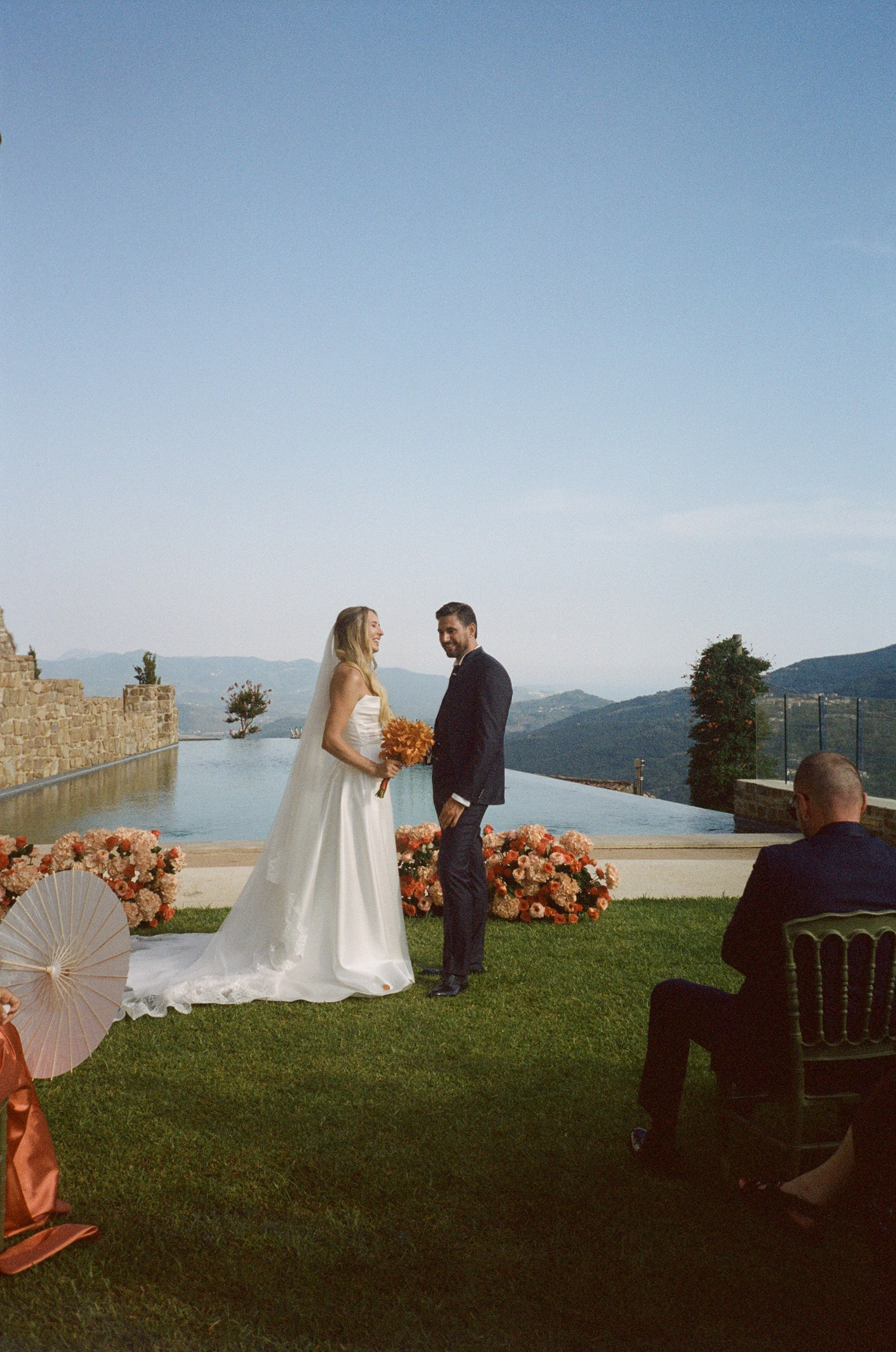 Castello Rocca Di Cilento Amalfi coast wedding / analog film photos /. Wedding photographer Como Lake, Italy