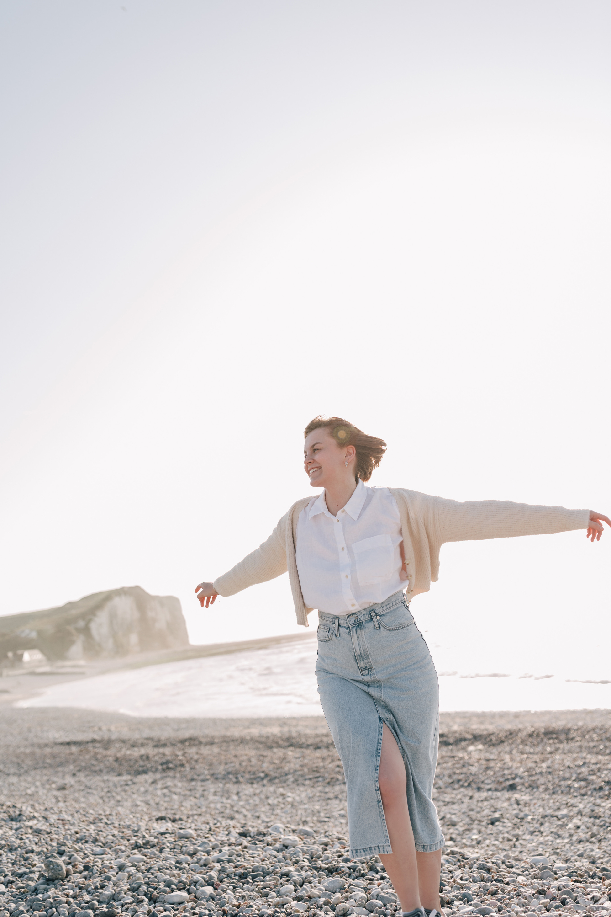 Photoshoot with Kate at the sea, France. Photographe à Rouen, France