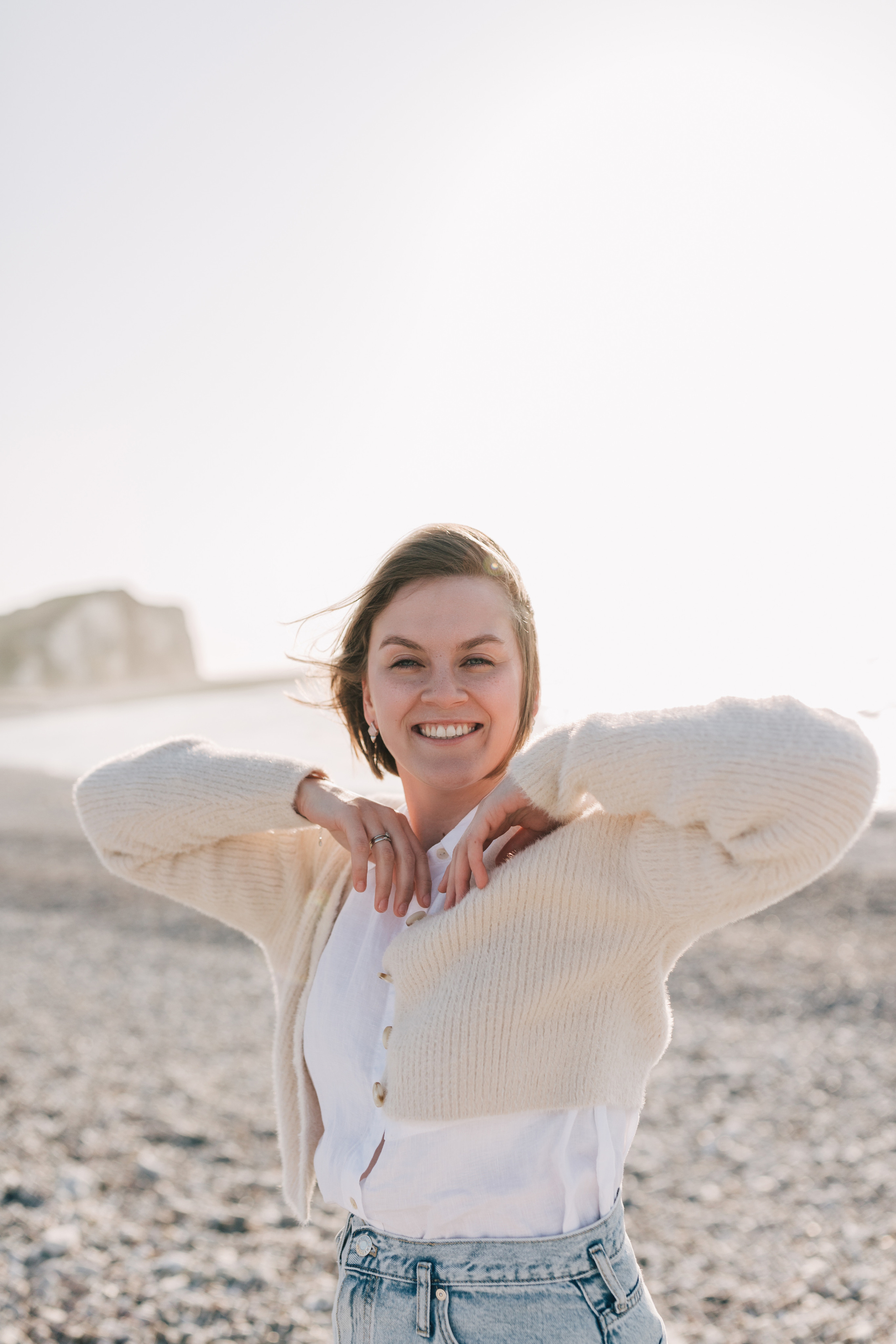 Photoshoot with Kate at the sea, France. Photographe à Rouen, France