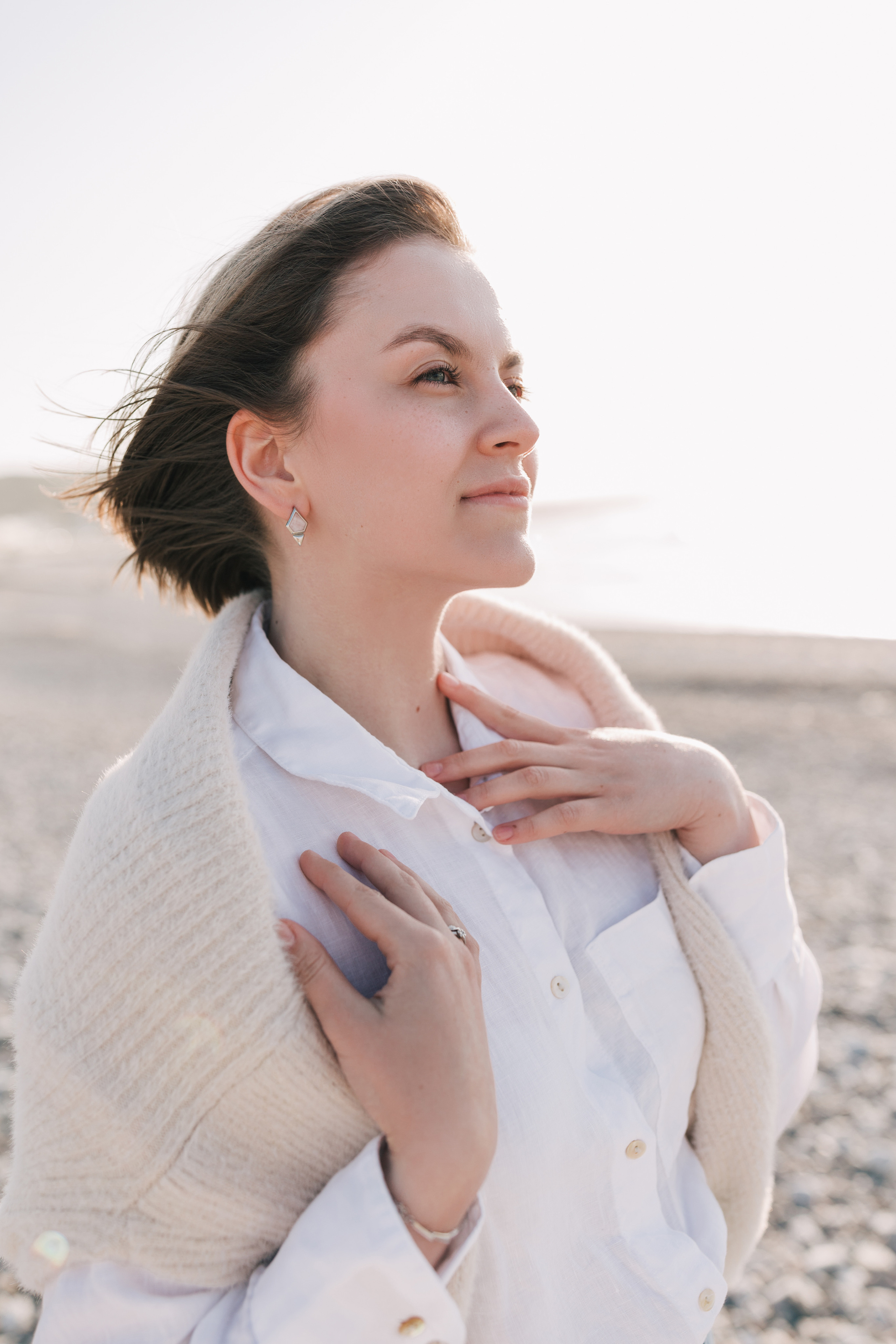 Photoshoot with Kate at the sea, France. Photographe à Rouen, France