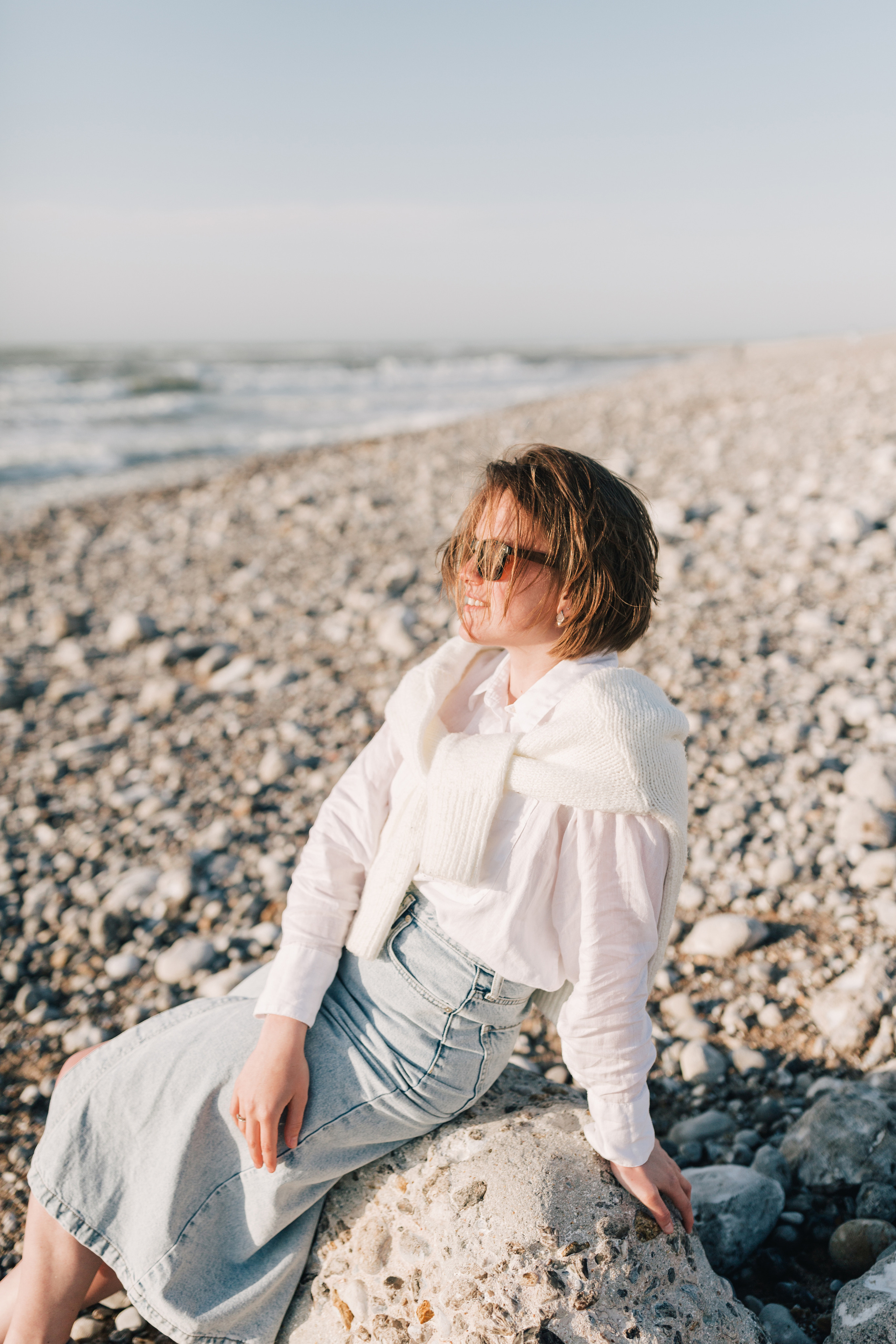 Photoshoot with Kate at the sea, France. Photographe à Rouen, France