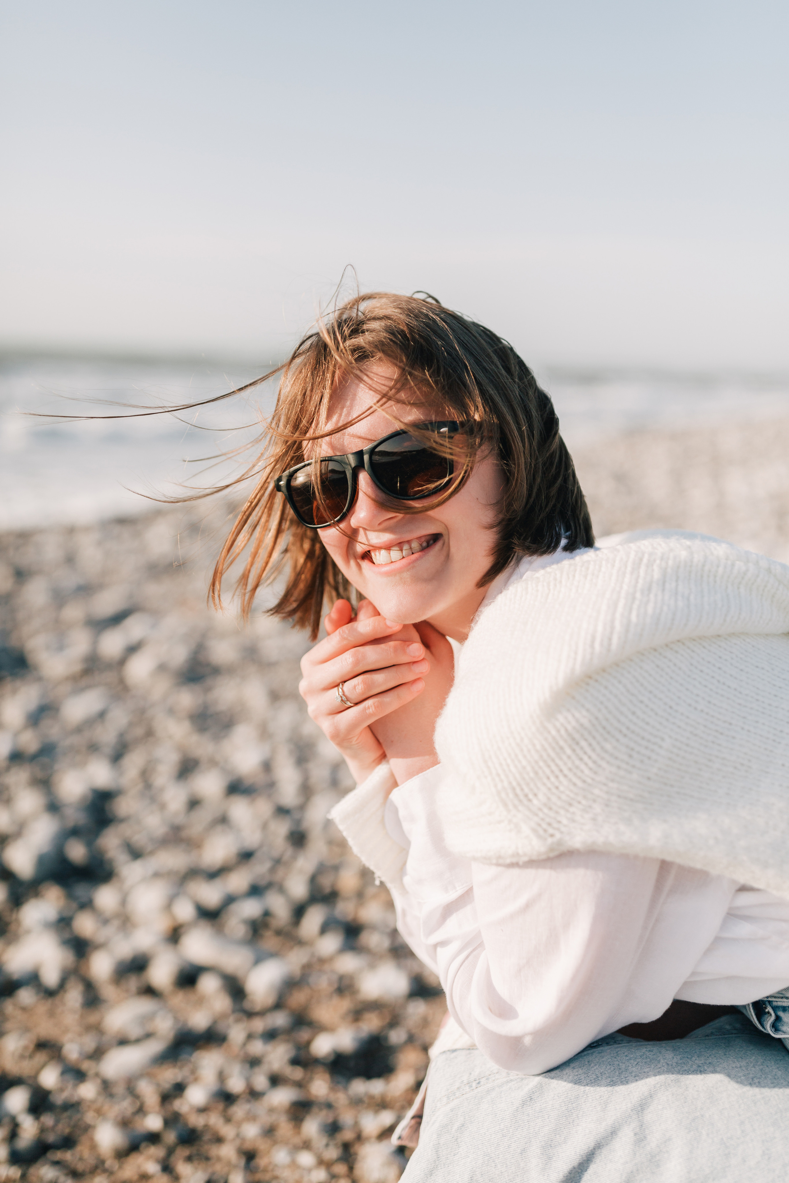 Photoshoot with Kate at the sea, France. Photographe à Rouen, France
