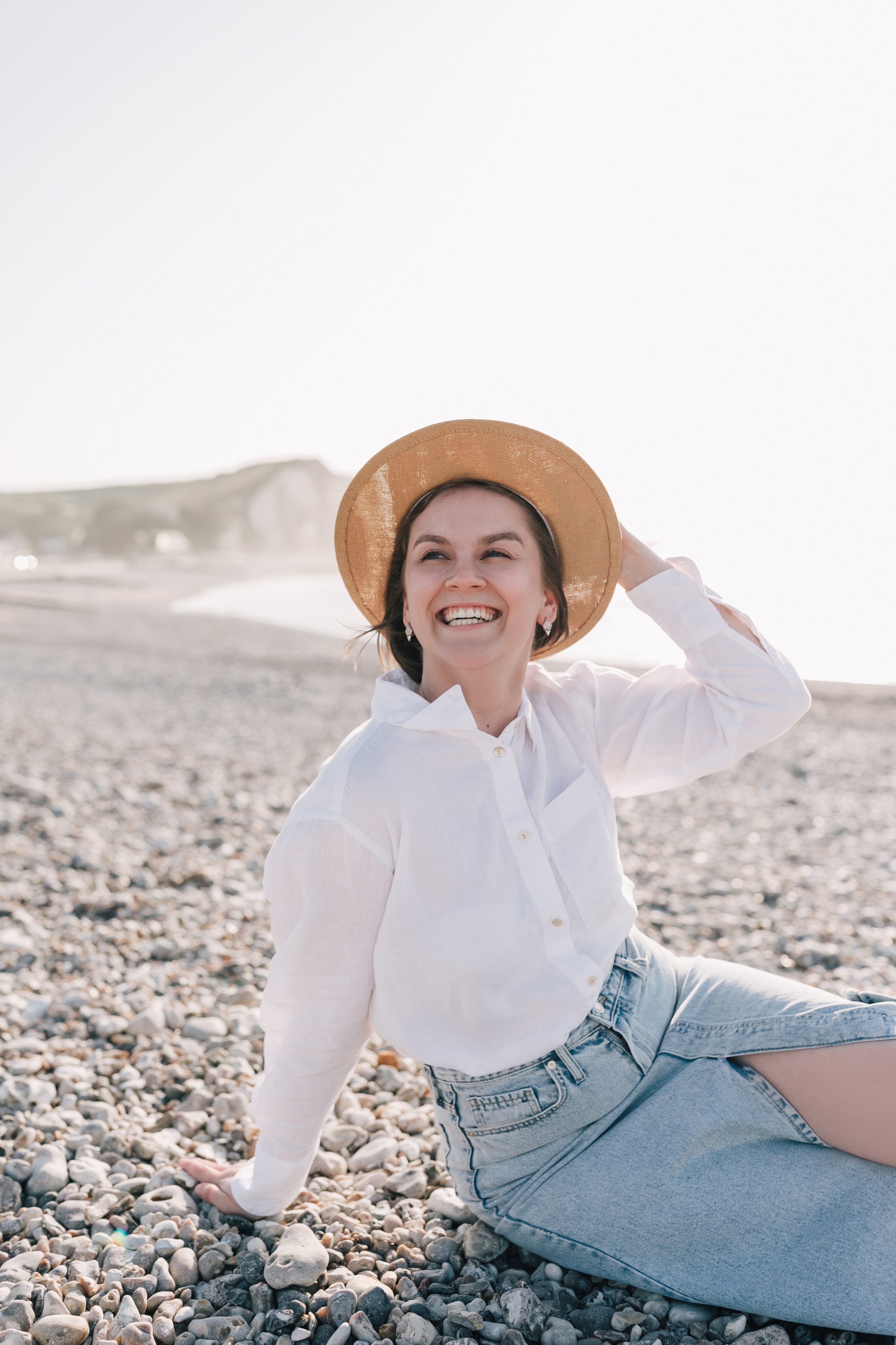 Photoshoot with Kate at the sea, France. Photographe à Rouen, France