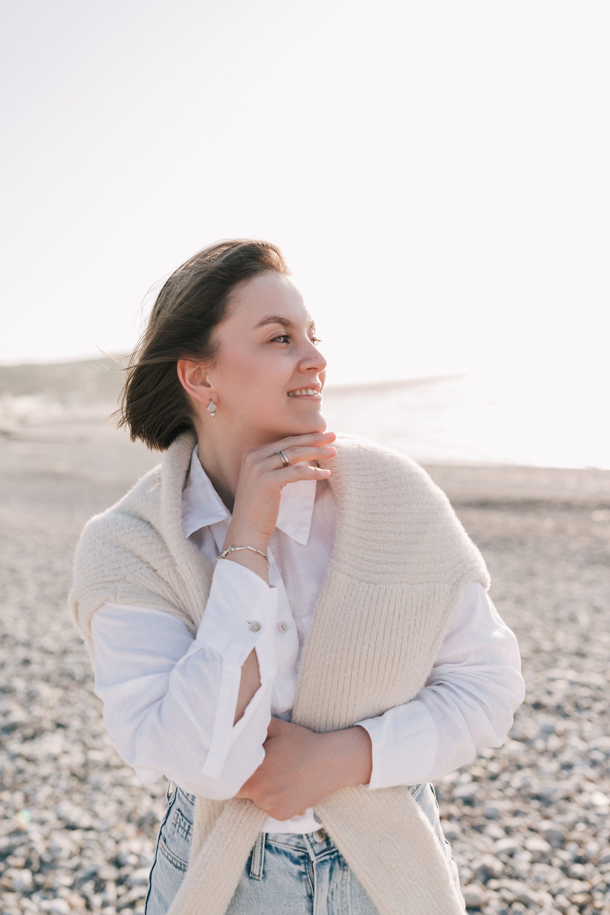 Photoshoot with Kate at the sea, France. Photographe à Rouen, France