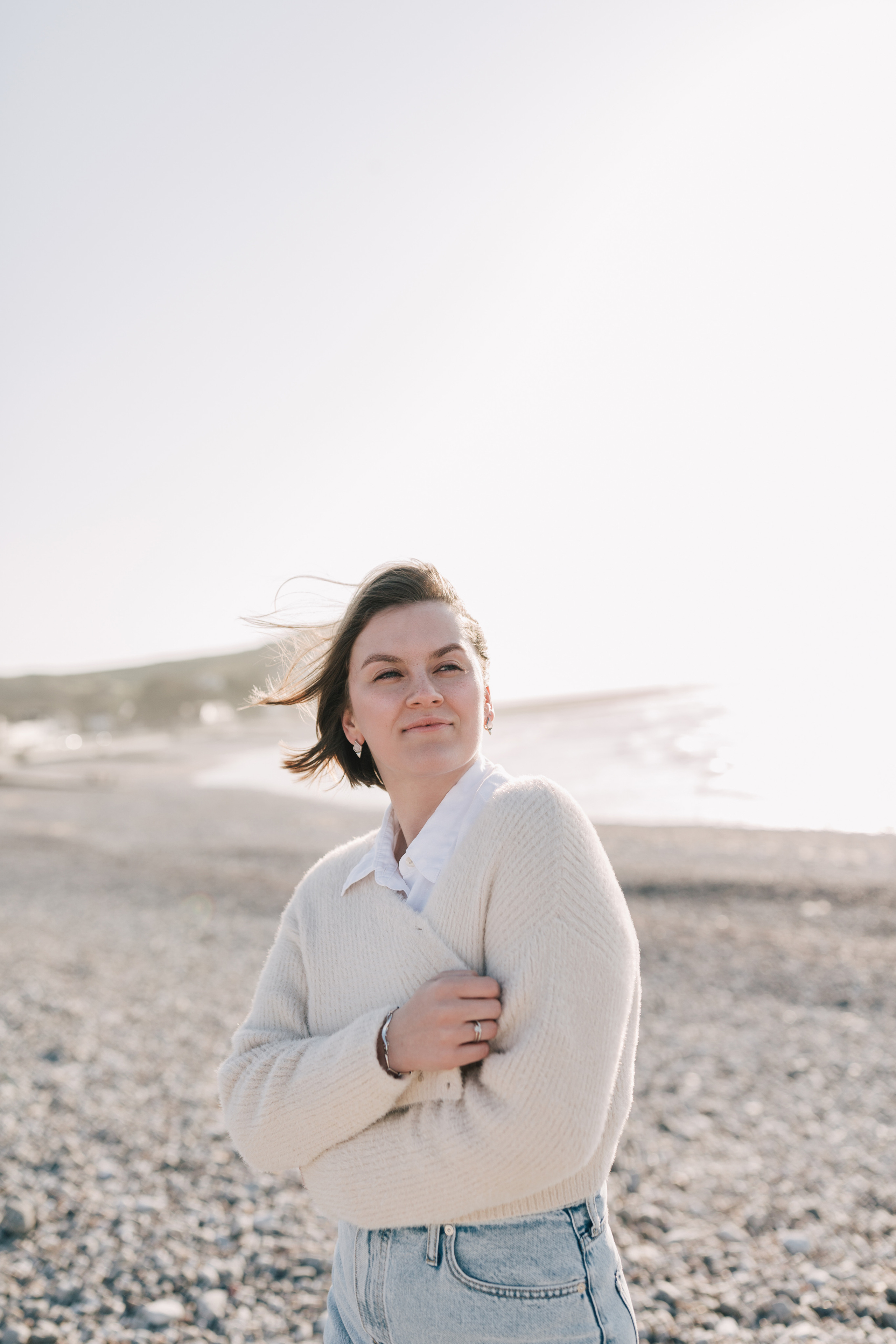 Photoshoot with Kate at the sea, France. Photographe à Rouen, France