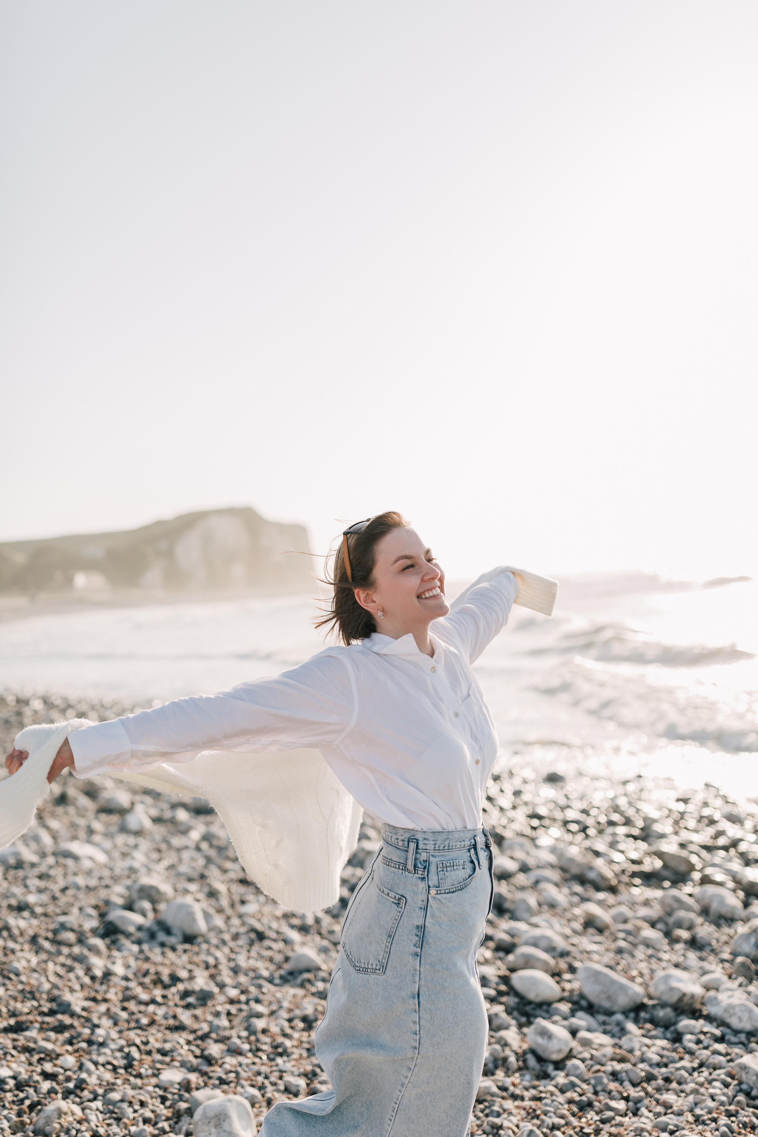 Photoshoot with Kate at the sea, France. Photographe à Rouen, France