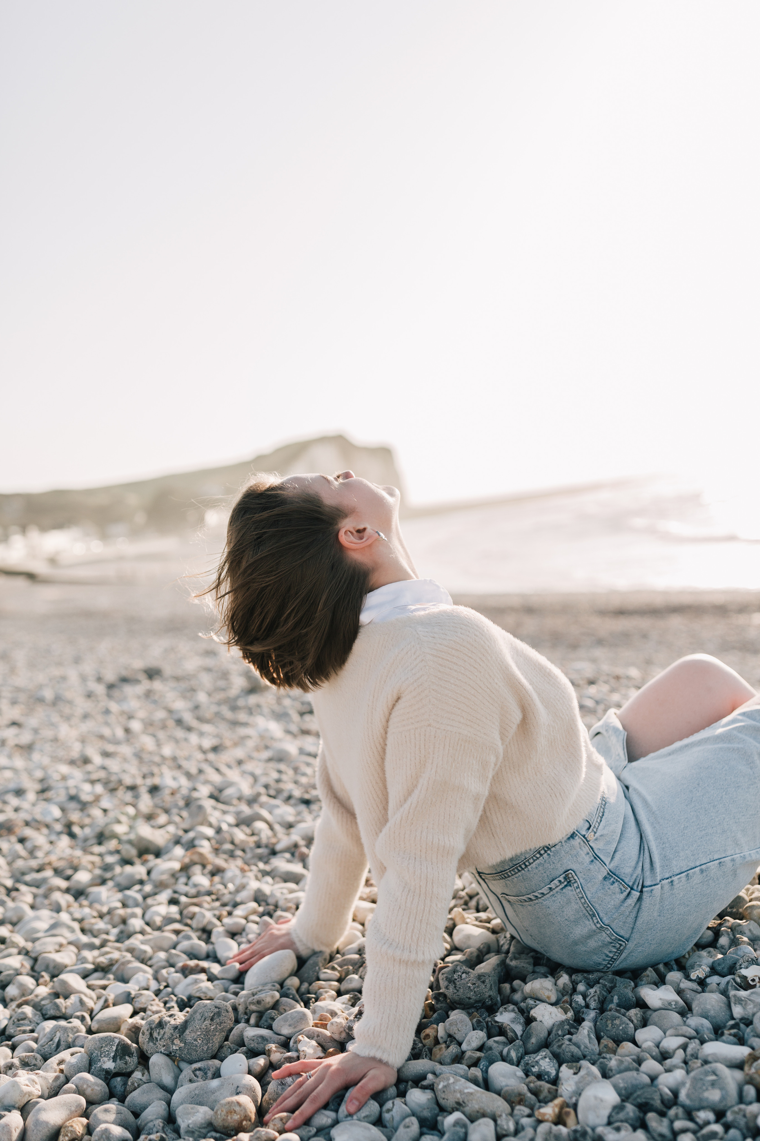 Photoshoot with Kate at the sea, France. Photographe à Rouen, France