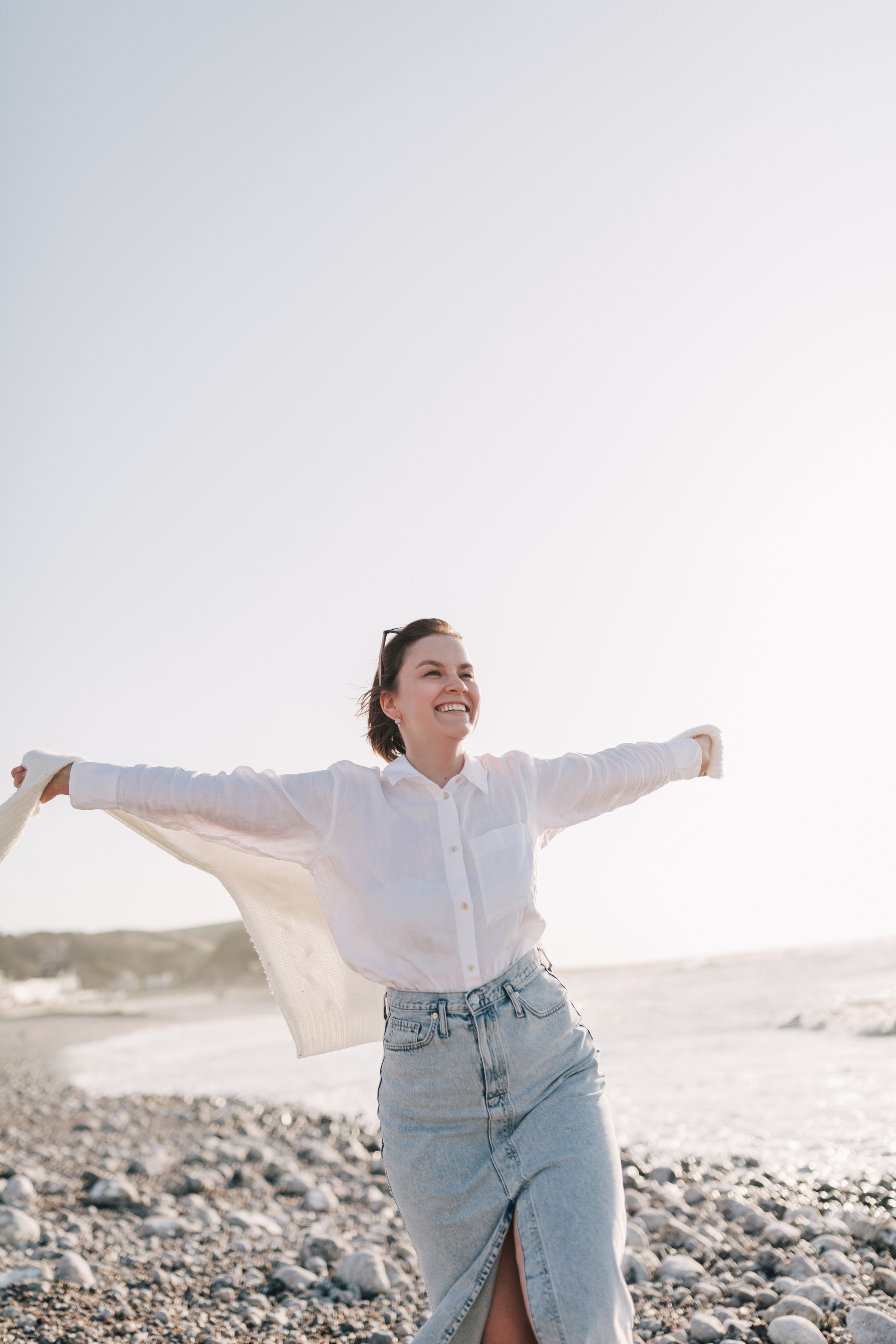Photoshoot with Kate at the sea, France. Photographe à Rouen, France