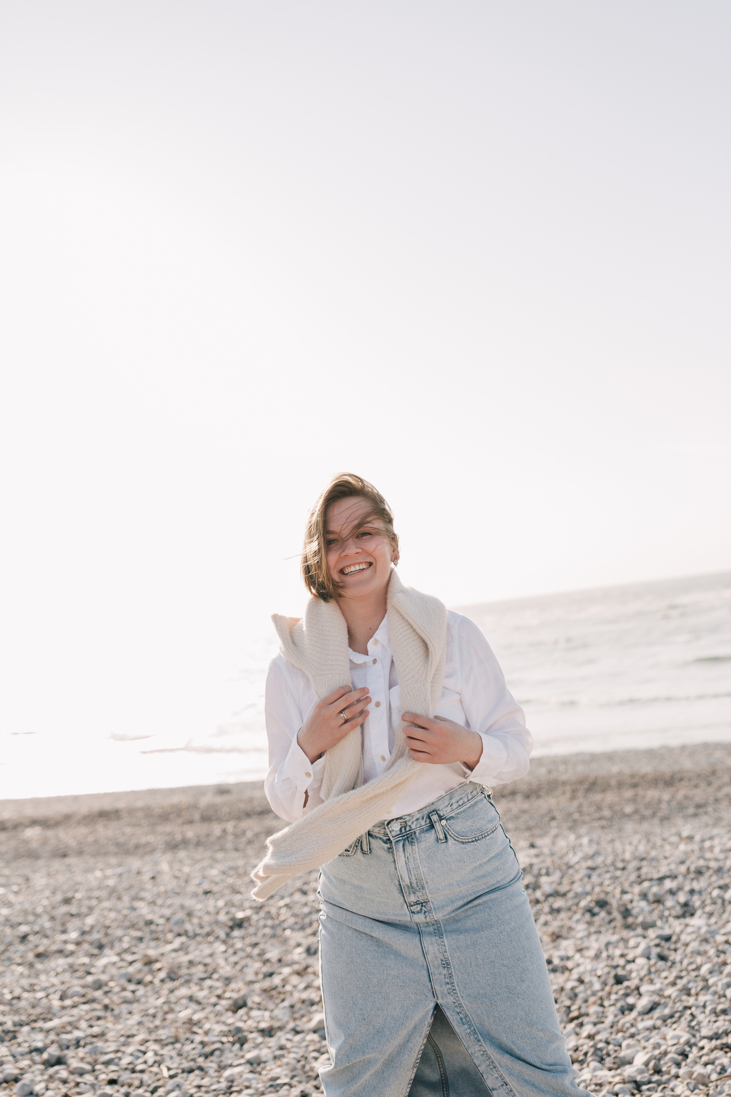 Photoshoot with Kate at the sea, France. Photographe à Rouen, France