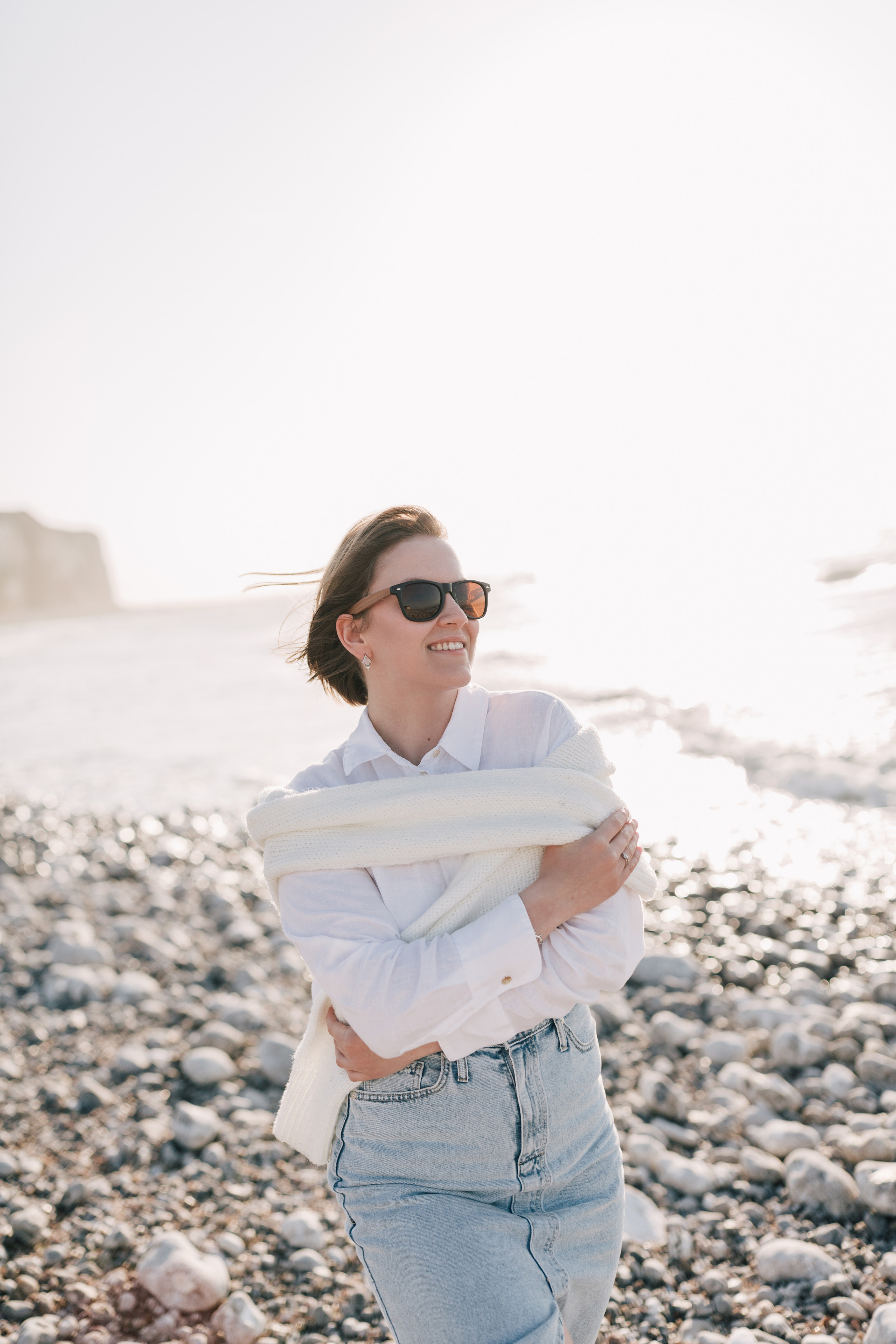 Photoshoot with Kate at the sea, France. Photographe à Rouen, France