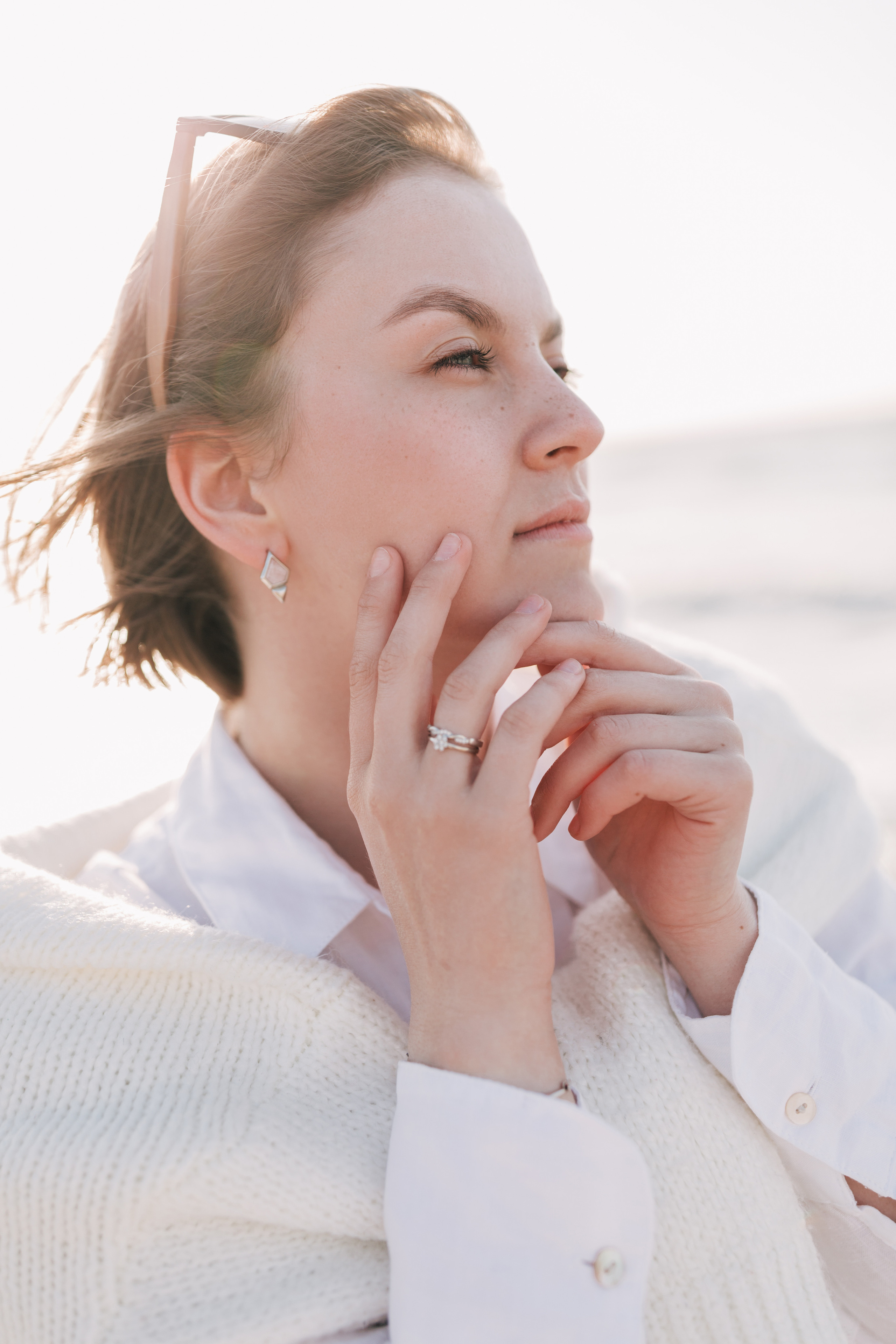 Photoshoot with Kate at the sea, France. Photographe à Rouen, France