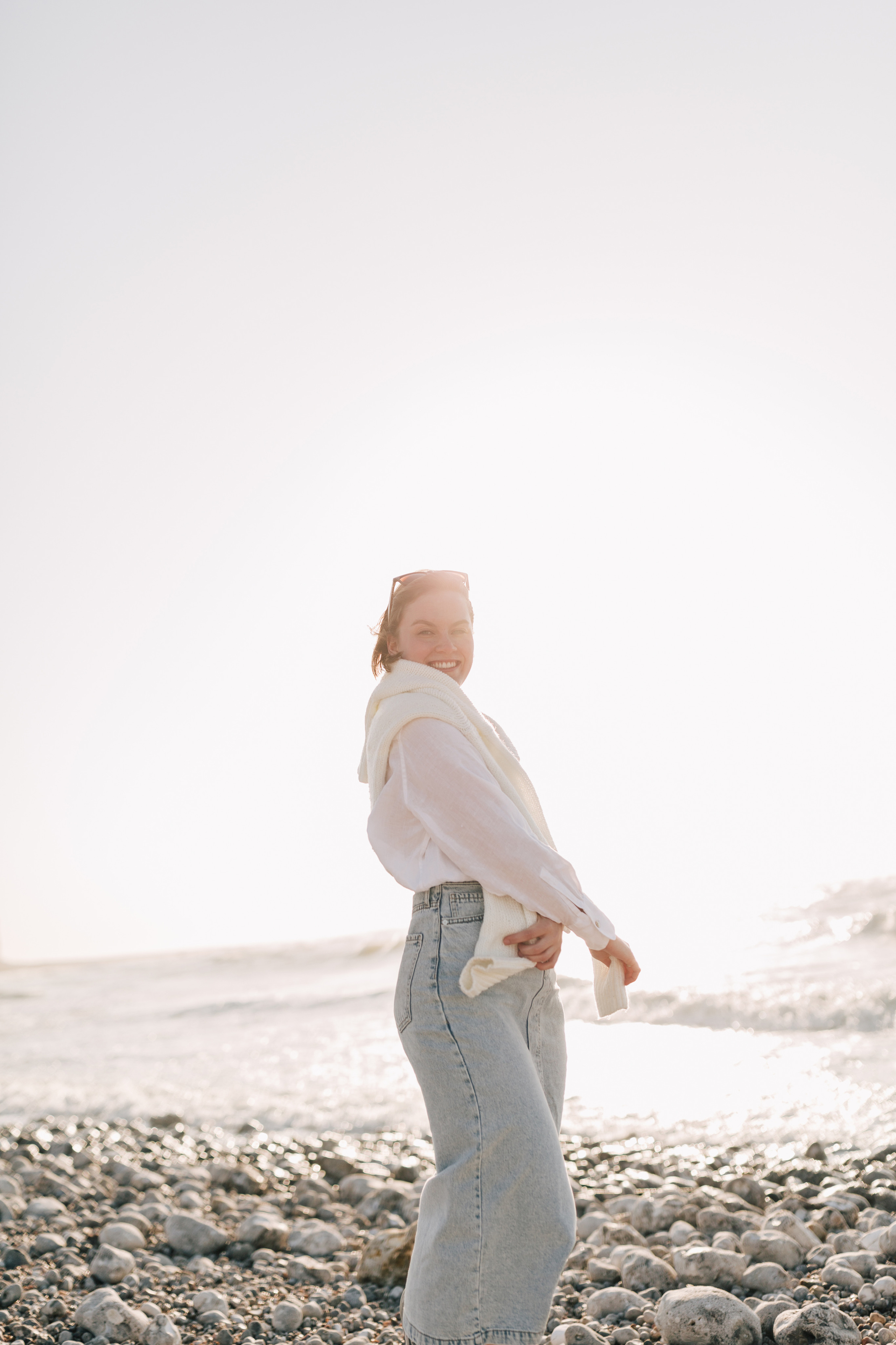 Photoshoot with Kate at the sea, France. Photographe à Rouen, France