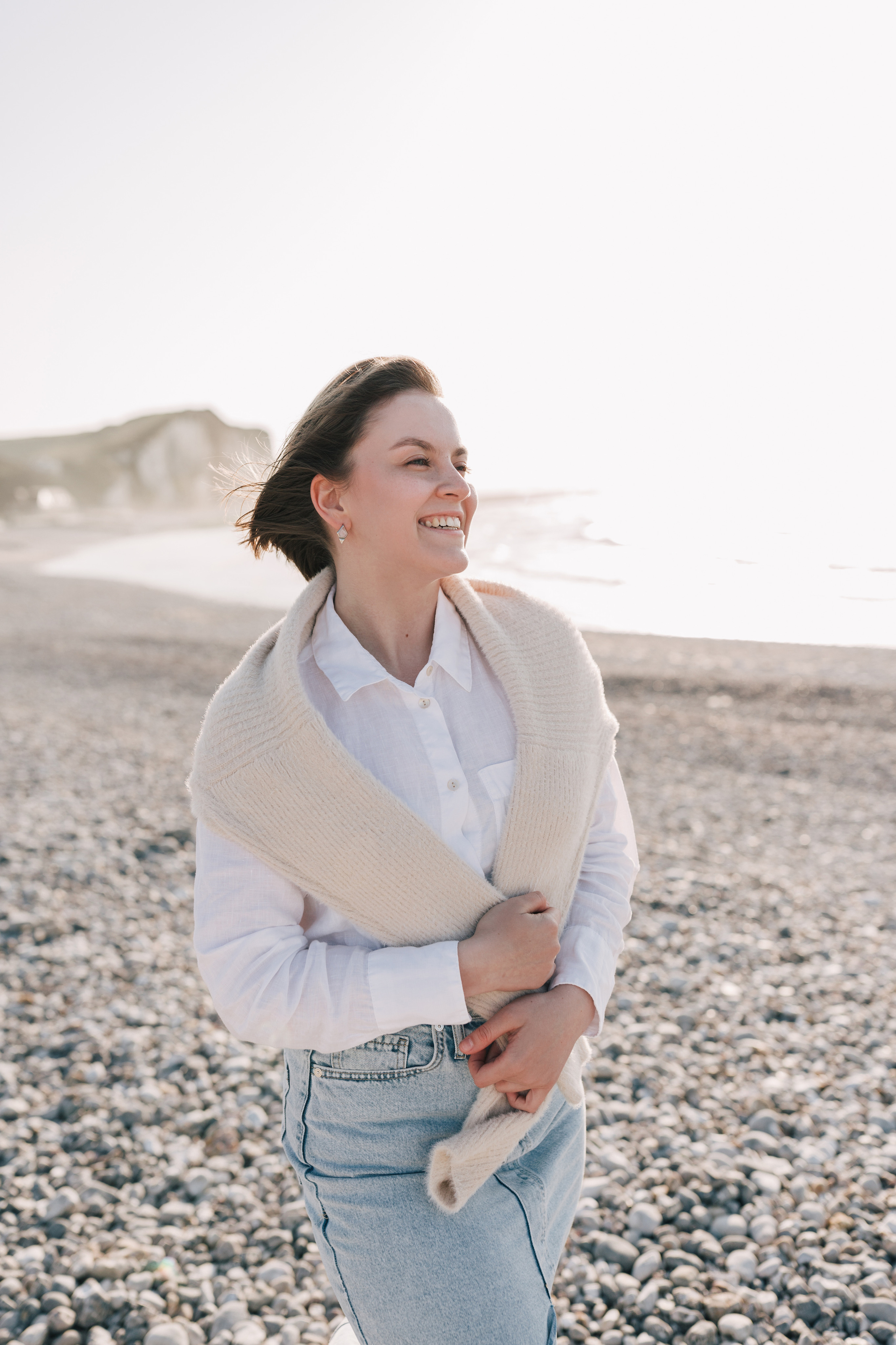 Photoshoot with Kate at the sea, France. Photographe à Rouen, France