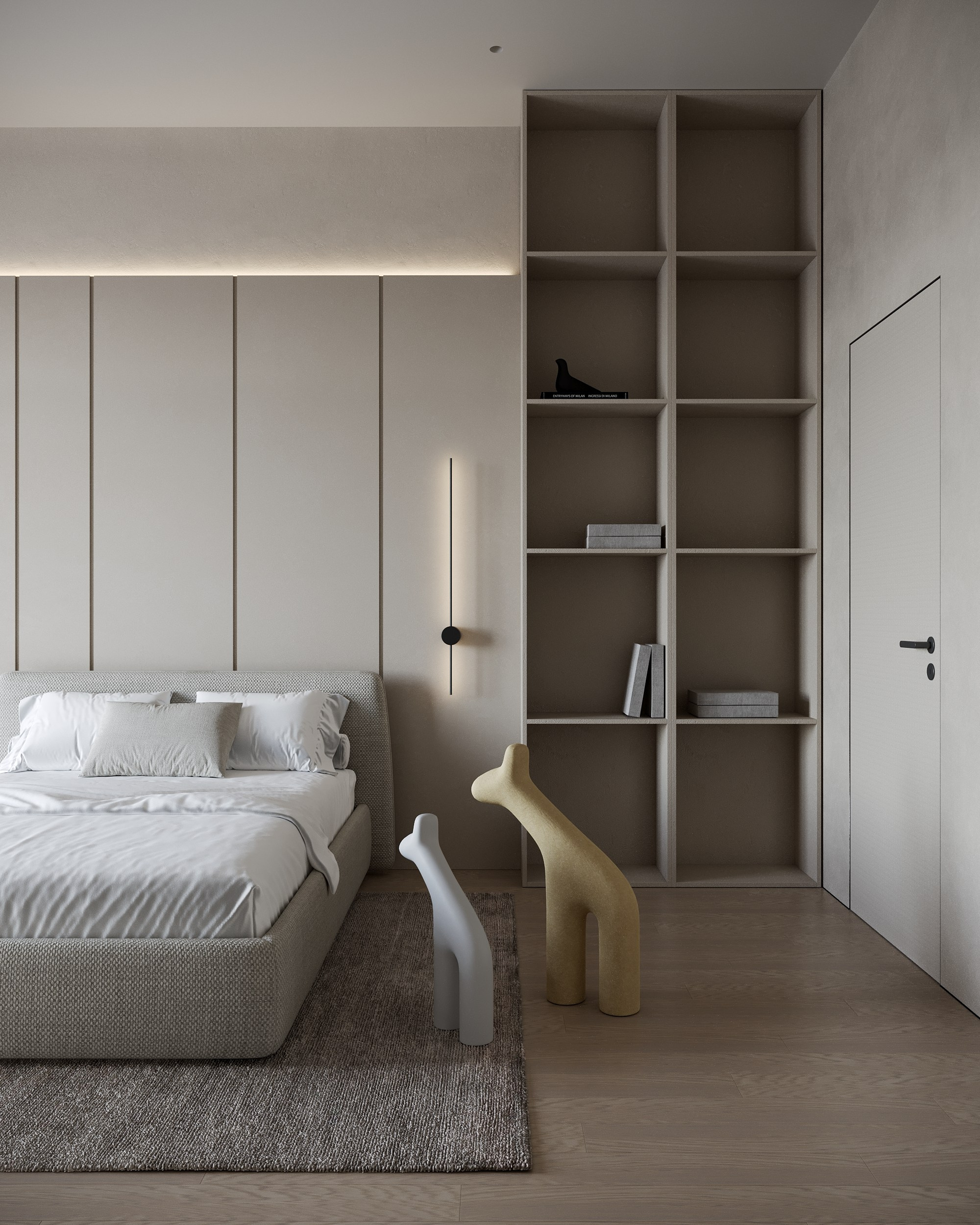 Minimalistic children’s room / Personal project. Interior designer / visualizer Lisa Oputina