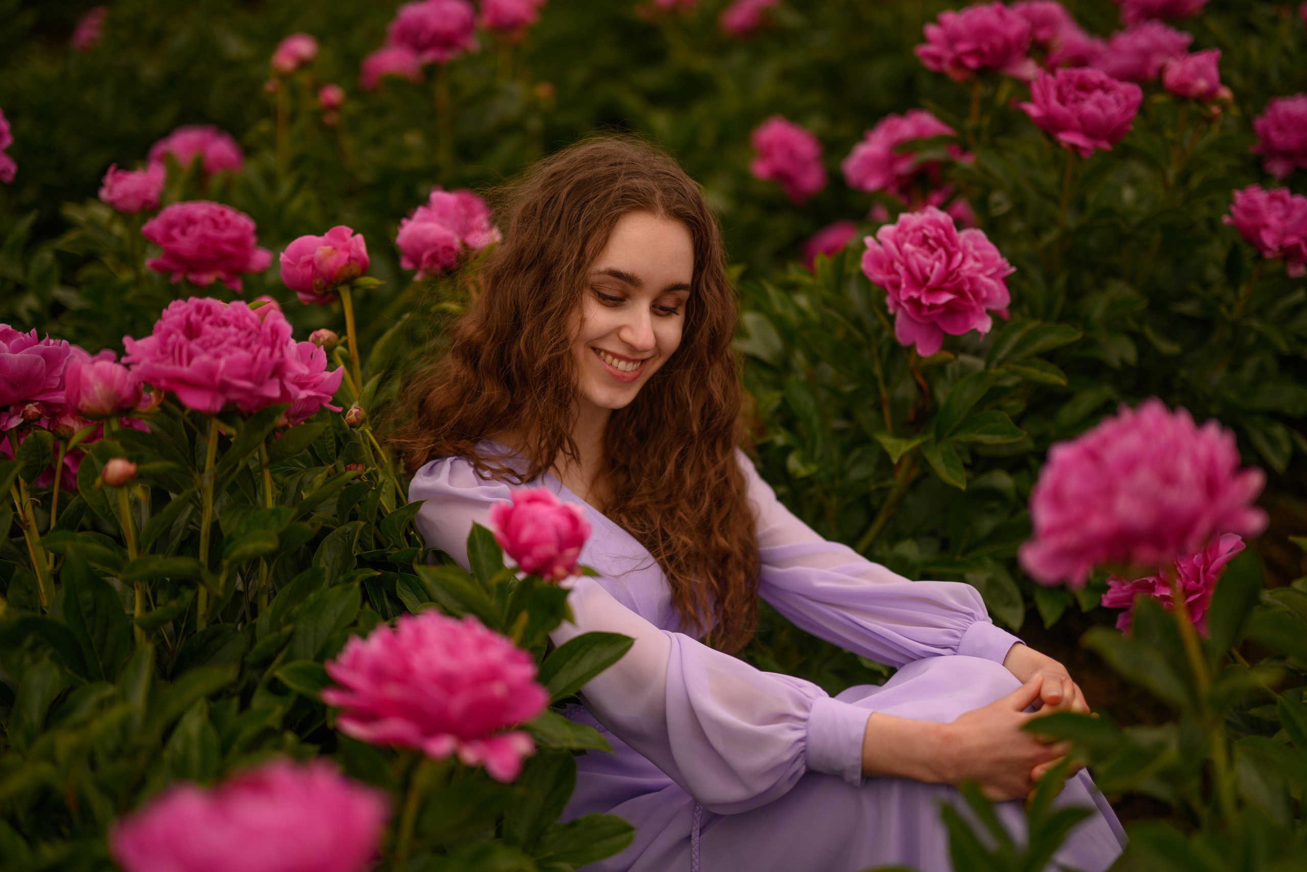 Wrapped in Peonies. Wedding & portrait photography in the Seattle Area. Helen Michelle photographer