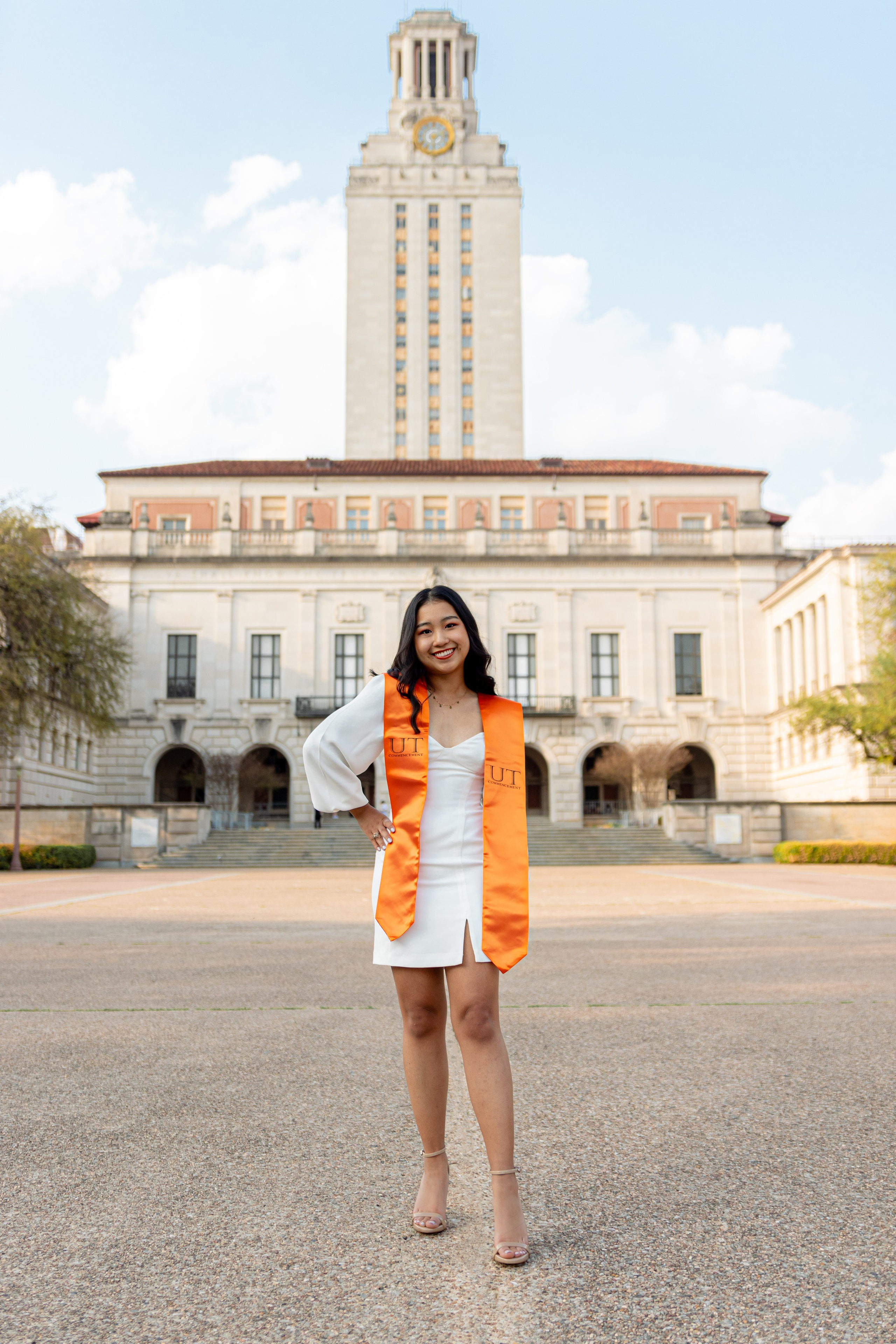 Chanmye’s senior photoshoot at the University of Texas in Austin