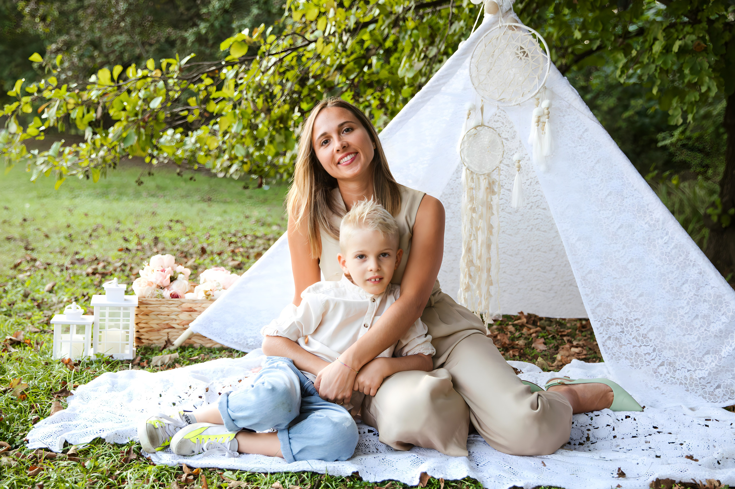 Maggie e la sua bellissima famiglia. Luci e Capricci Photography