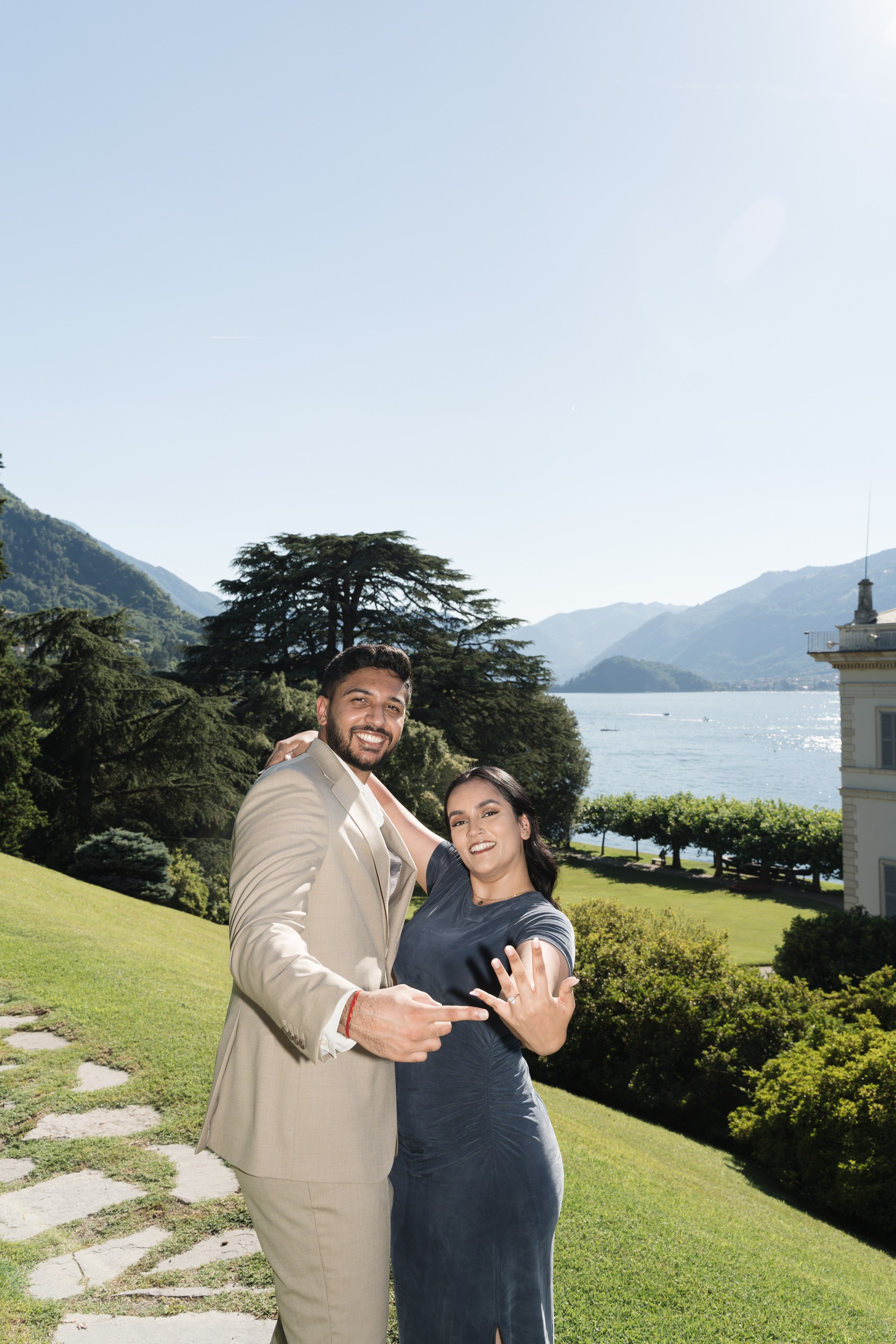 Villa Melzi Secret Proposal. Lake Como Proposal Photographer | Surprise Proposals & Engagements