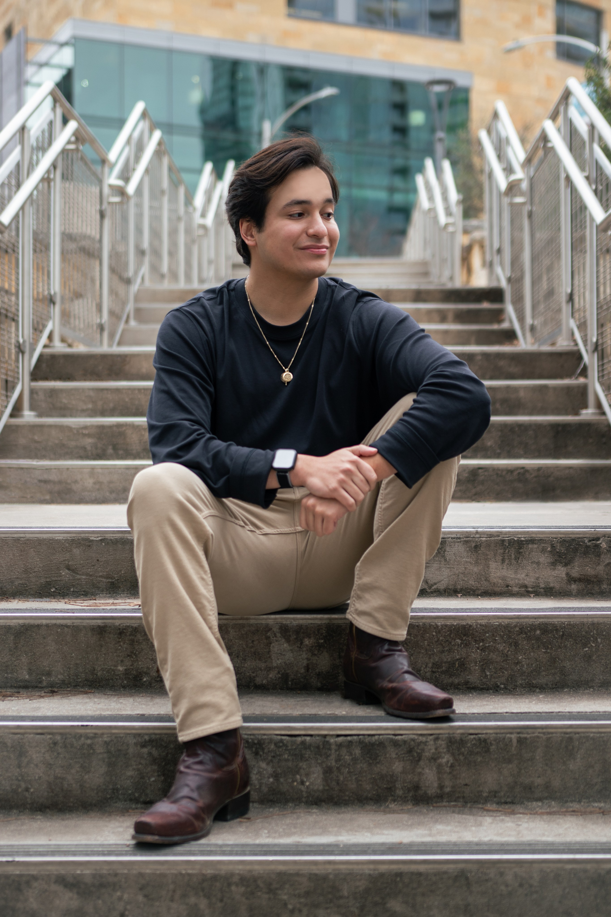 Matthew’s photoshoot in the Seaholm District in Austin